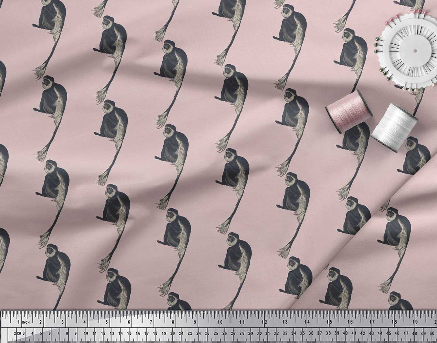 2m monkey banana brushed cotton kids Fabric 58/'/'