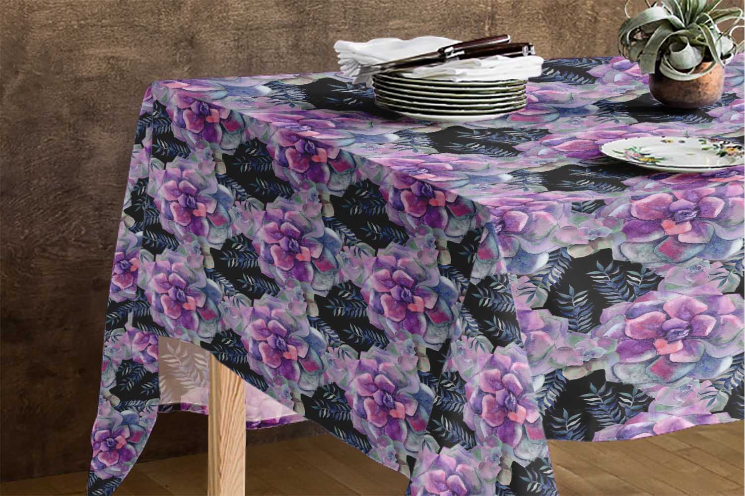 S4Sassy Leaves & Begonia Outdoor Dining Table Cover s s ...