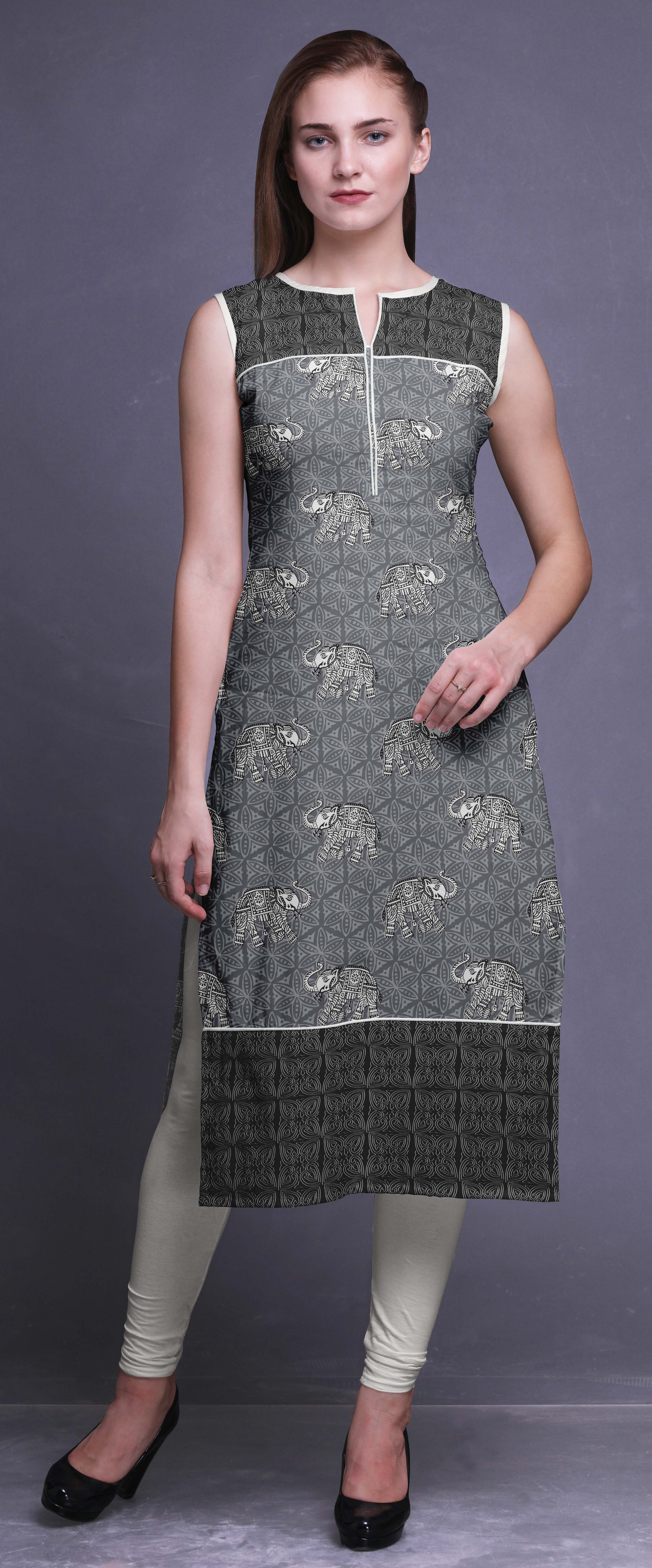 trendy sleeveless kurti design