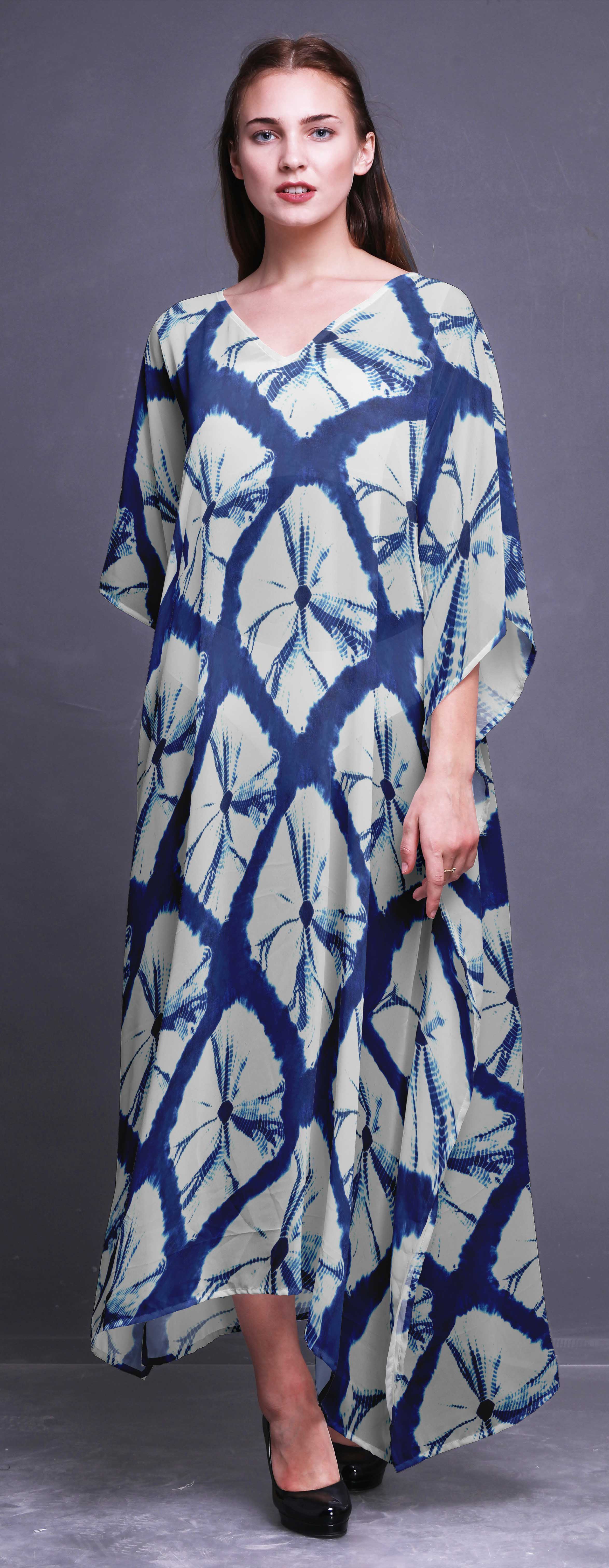 Bimba Women Long Printed Maxi Kaftan Cotton Night Wear Caftan Gown Coverup