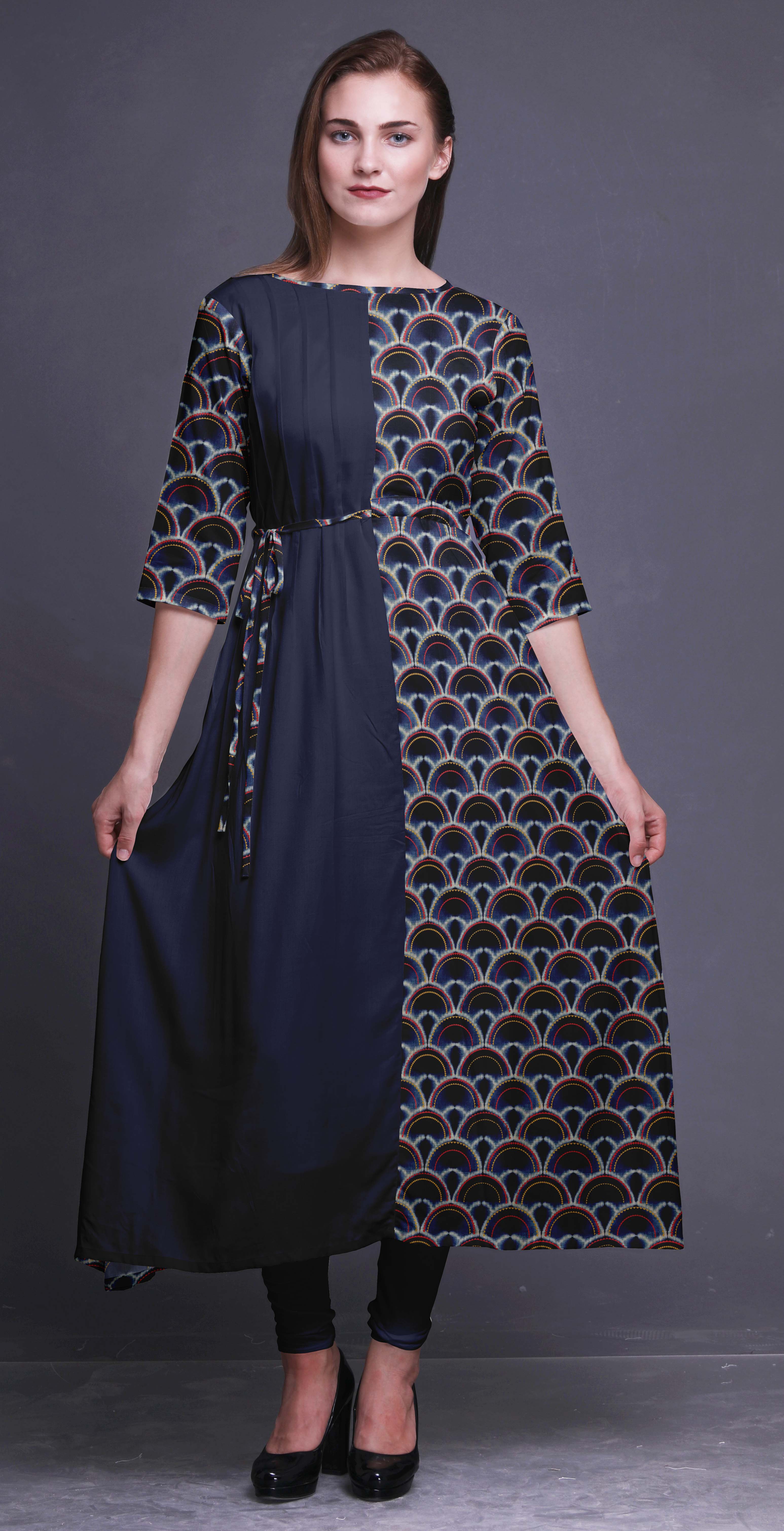ikat anarkali kurtis