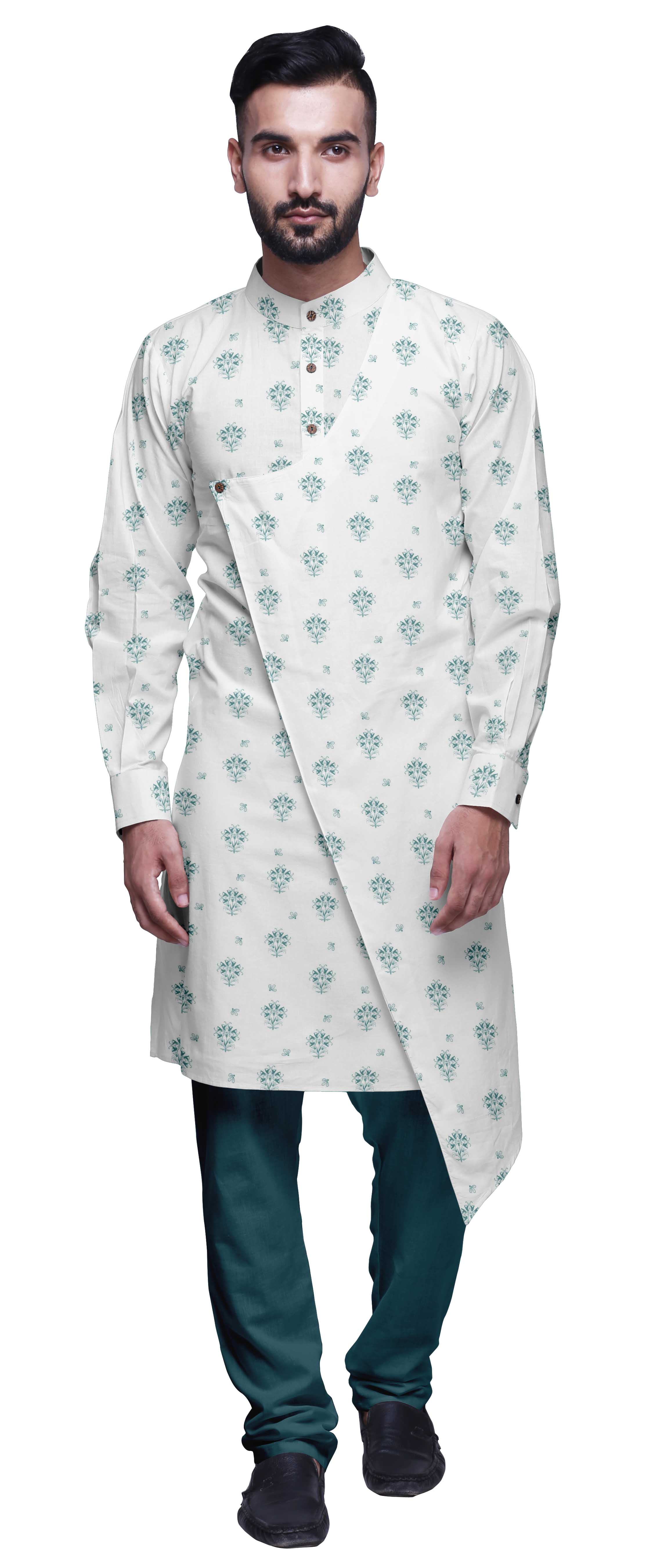 Printed kurta pajama sale design