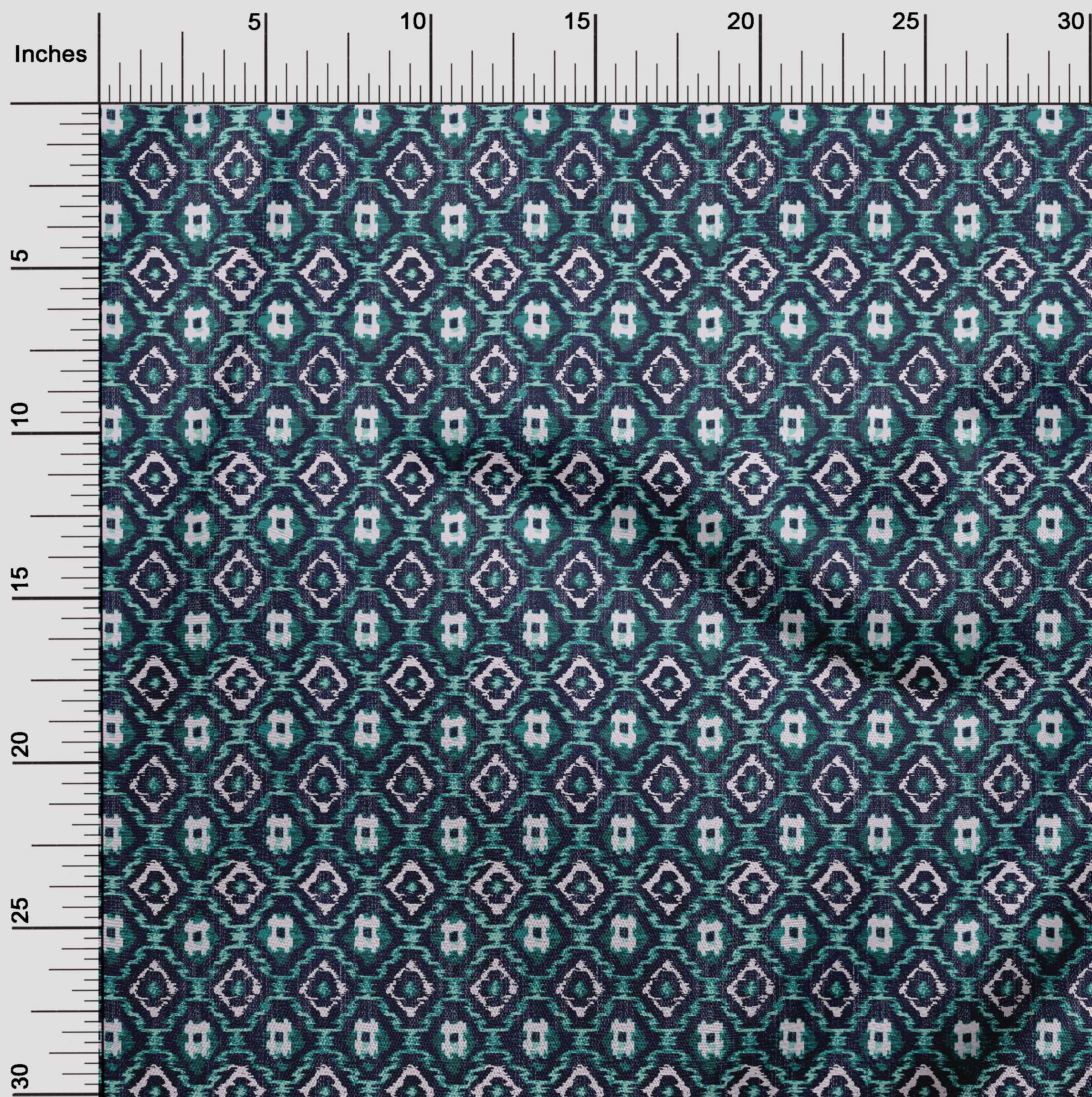 Japanese Wool Fabric Kasuri Style Print Maroon and White 1027