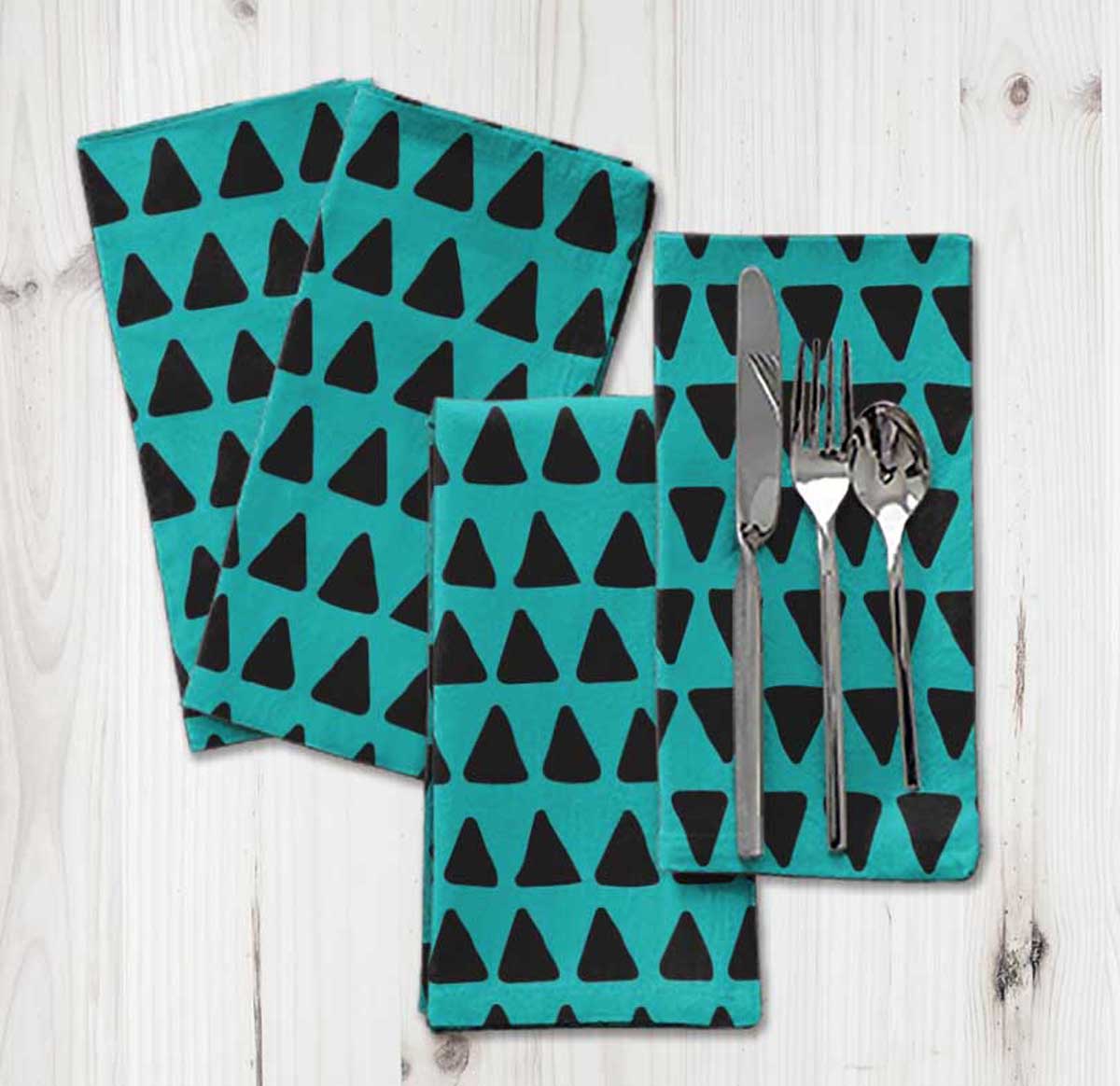 S4sassy Geometrique Serviette De Table Reutilisable En Lin Gmd