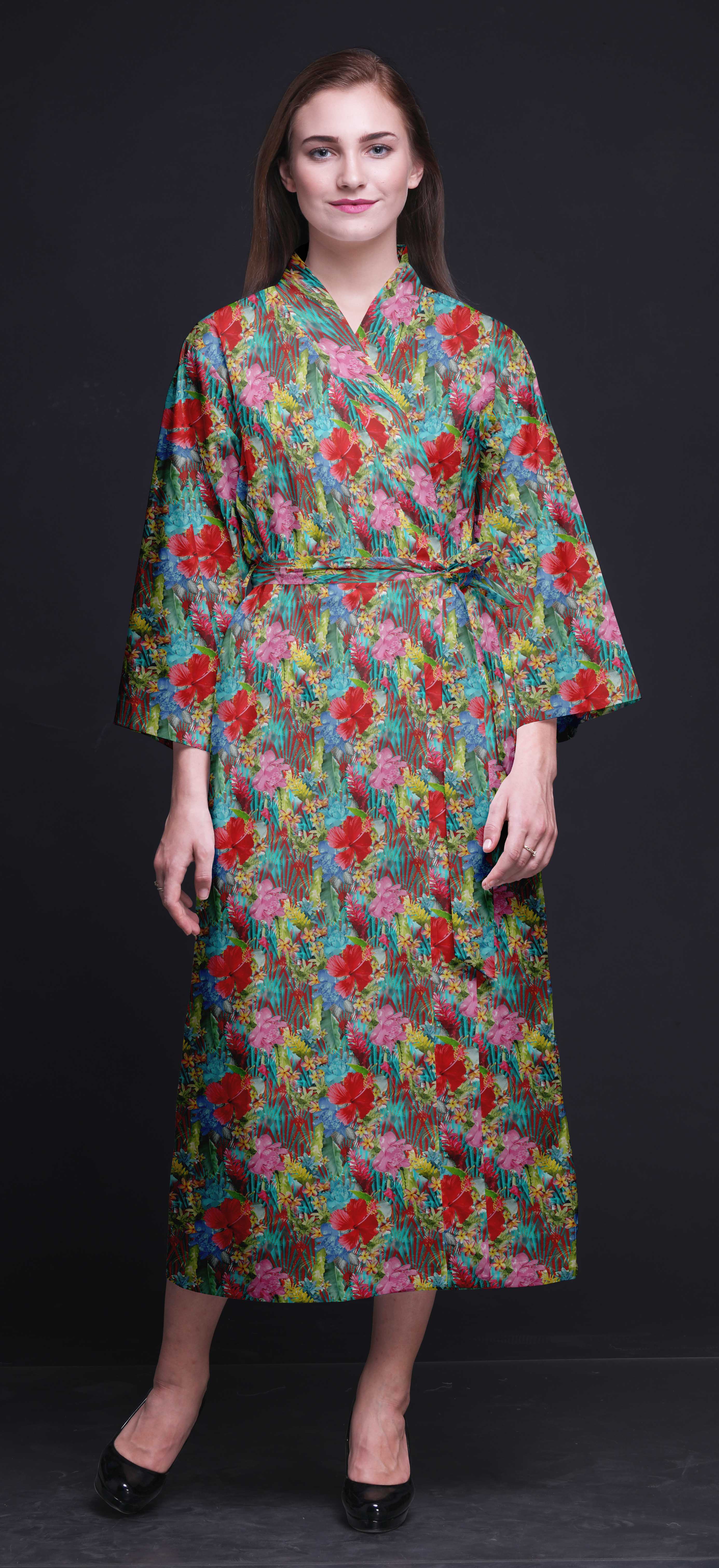 Download Bimba Womens Robes Long Soft Kimono Robe Cotton Bride ...