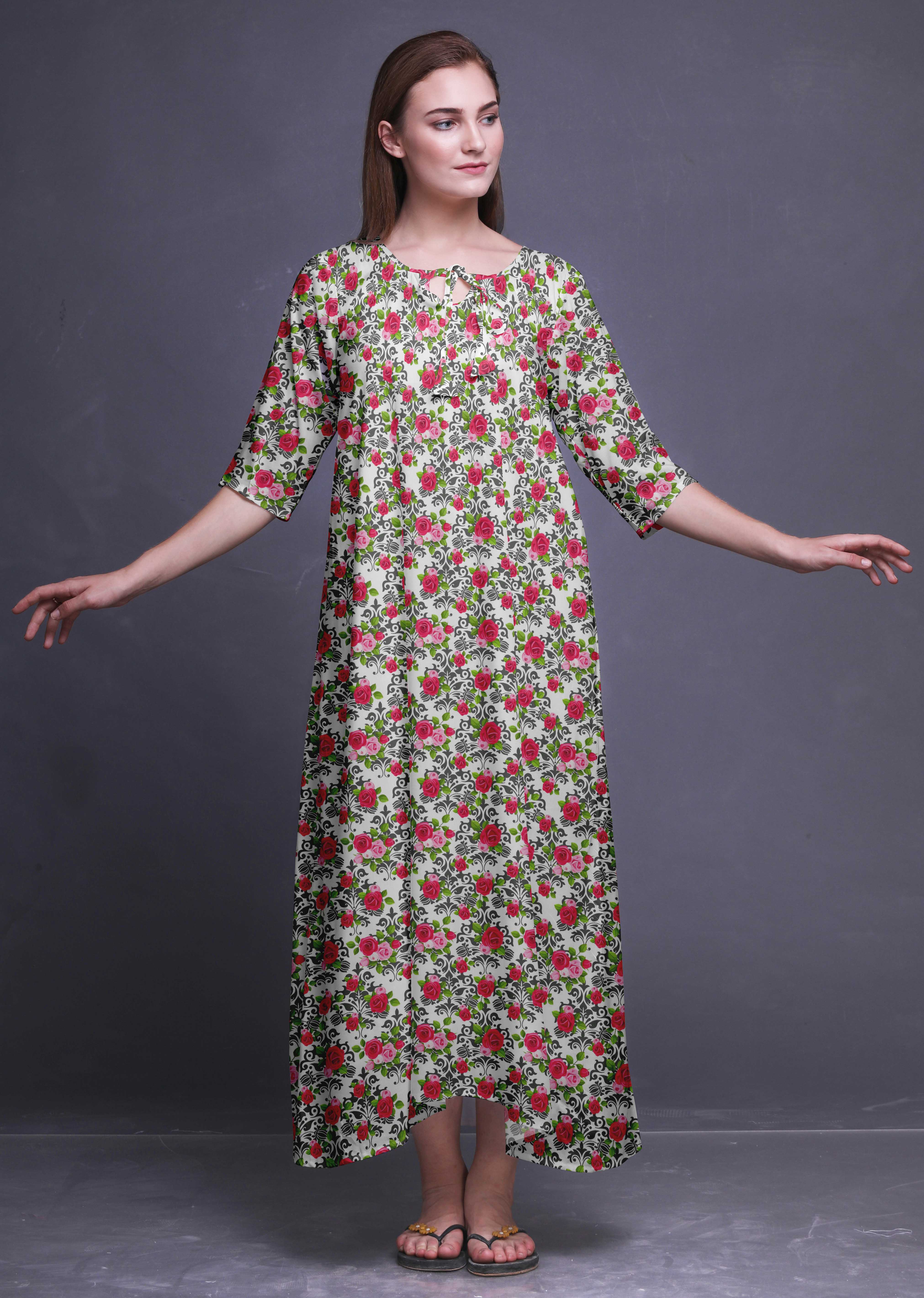 maxi nightgown with sleeves