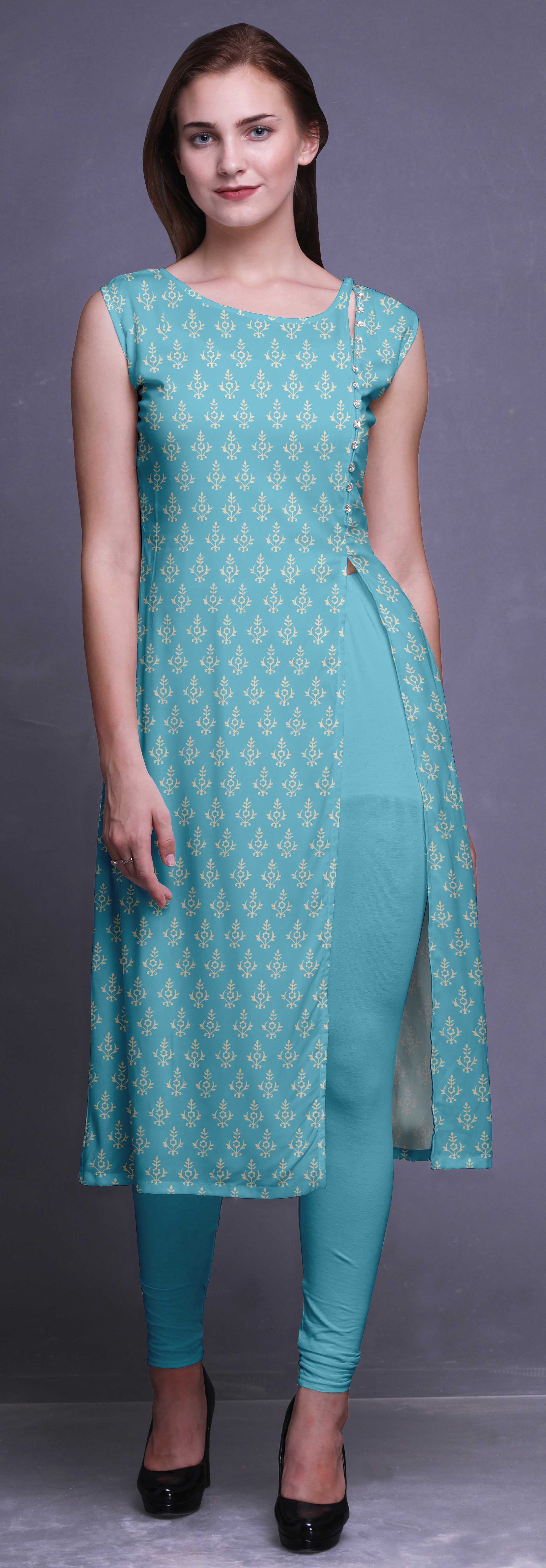 Bimba Straight Kurtis For Women Kurti Dress Printed Indian Ladies Tunic 6652