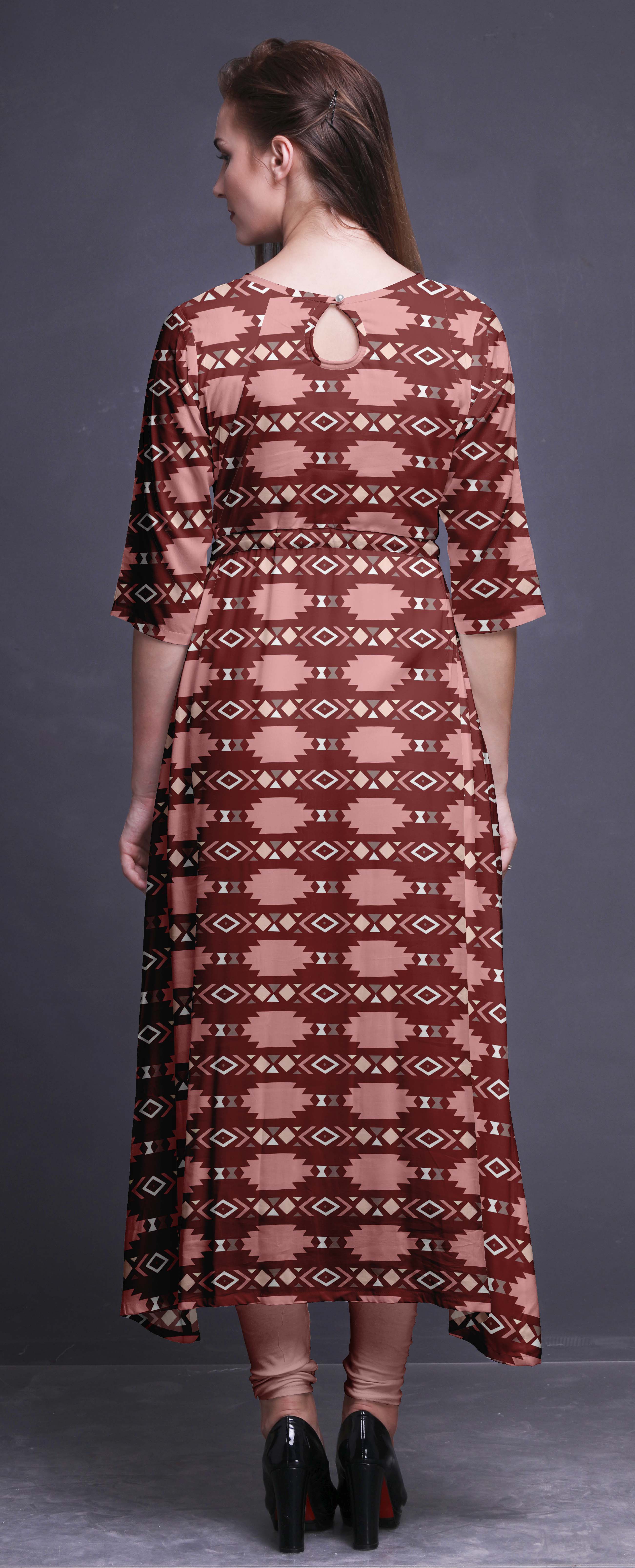 ikat anarkali kurtis