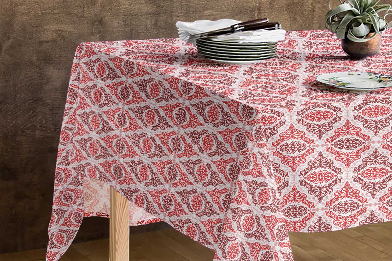 S4Sassy Seamless Print Outdoor Dining Table Cover Home Decor Table