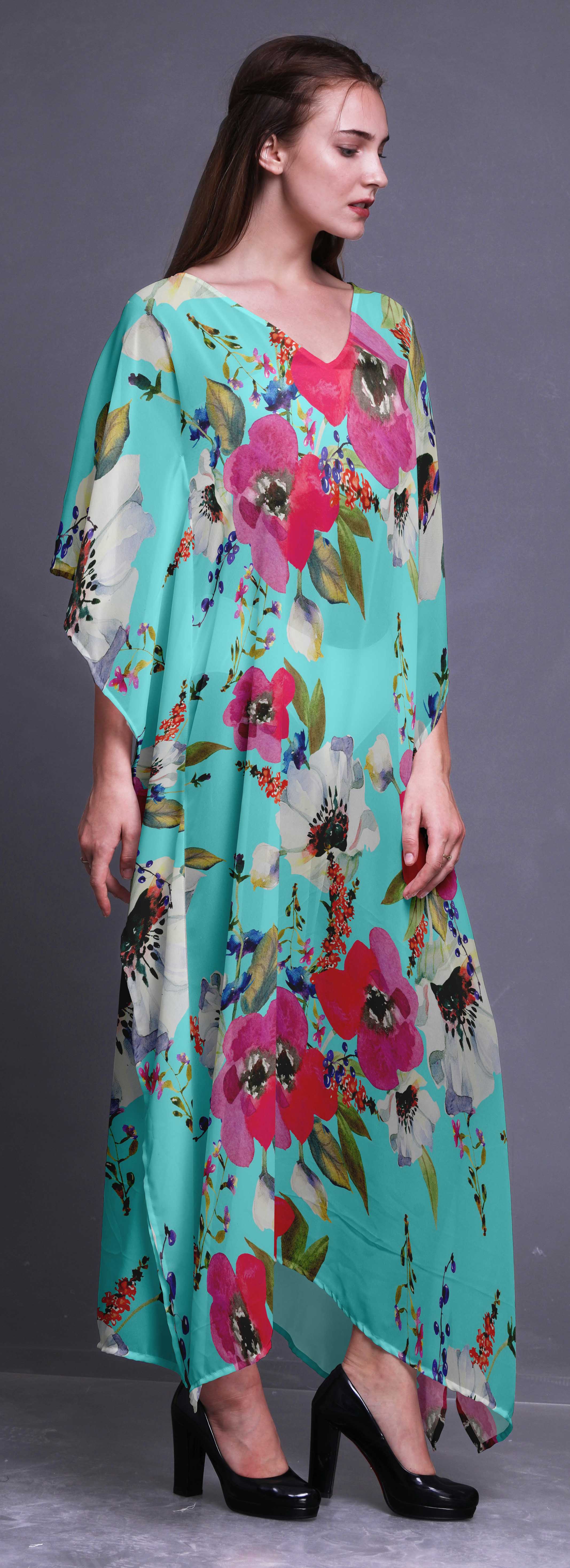 Bimba Long Caftan Maxi Dress Beach Swimwear Cover up ...