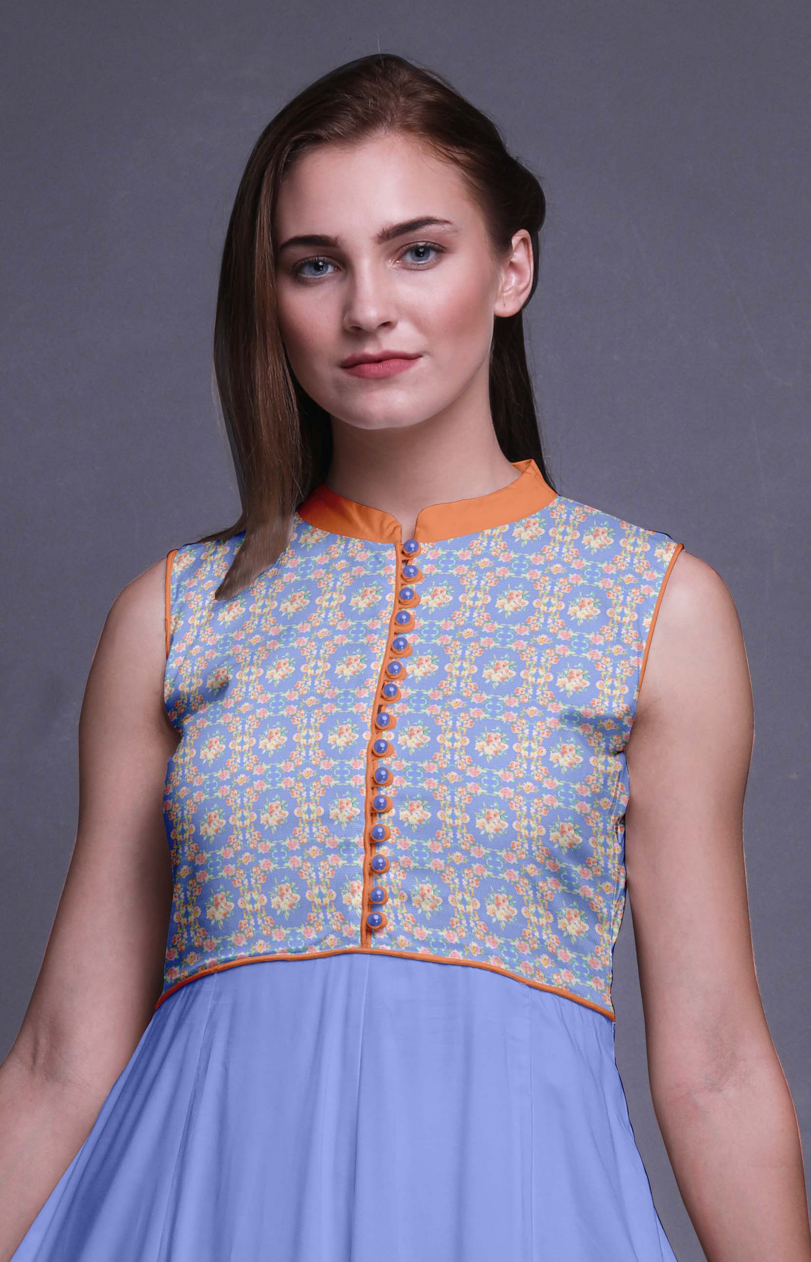 frock collar kurti