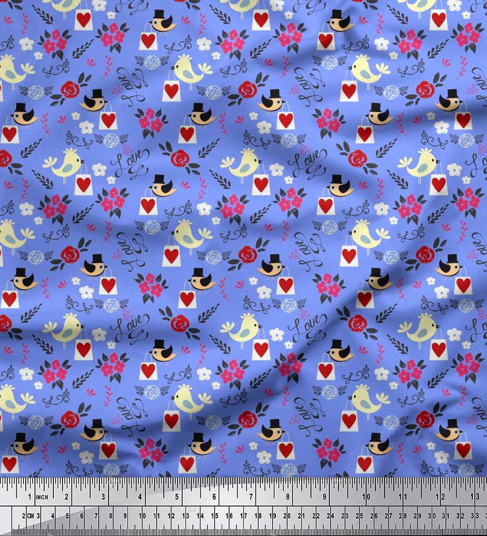 Soimoi Cotton Poplin Fabric Floral