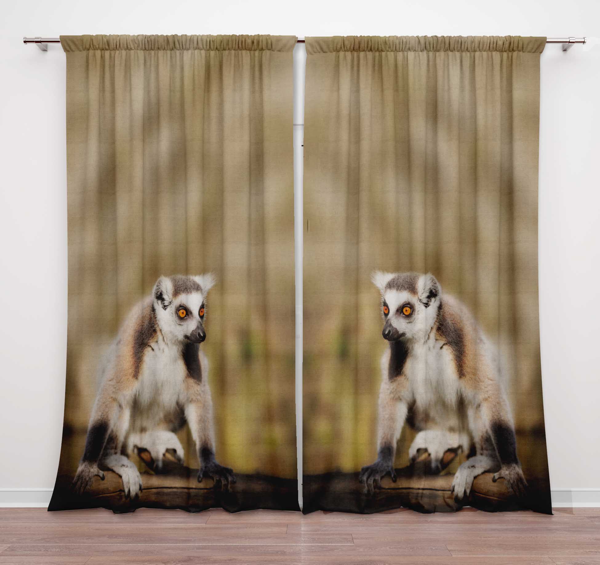 Printed Double Panel Door Curtains For Bedroom Rod Pocket Window Curtain Dcti3a Ebay