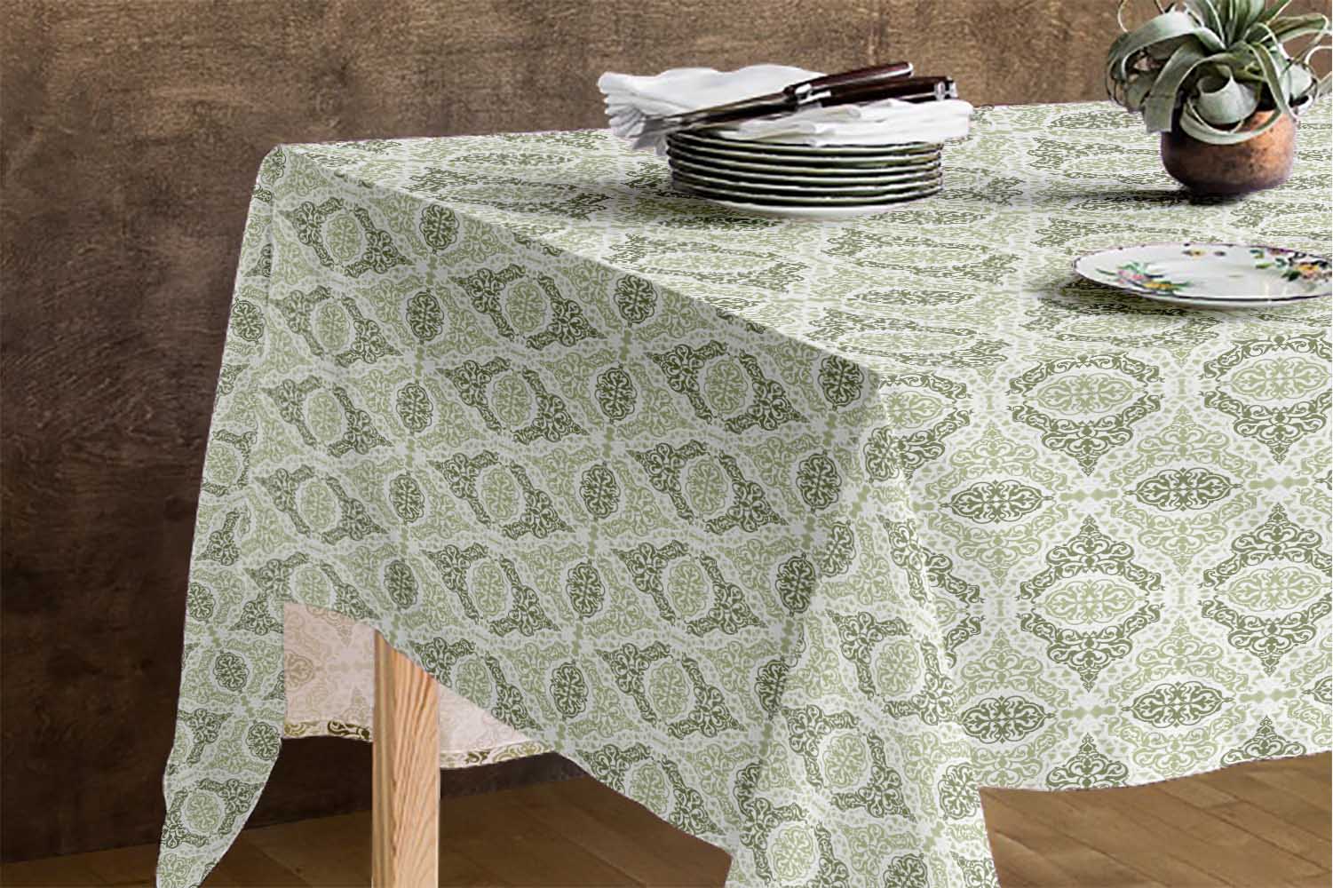 S4Sassy Seamless Print Outdoor Dining Table Cover Home Decor Table