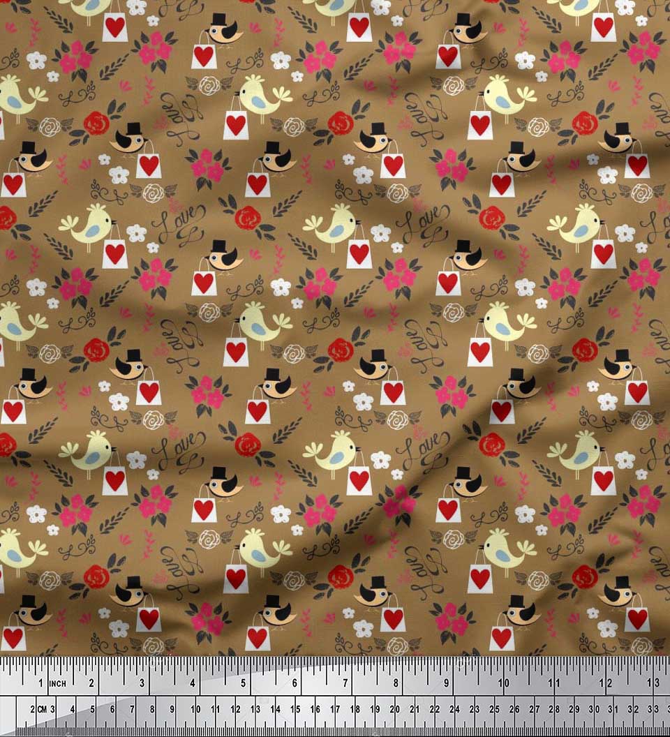 Soimoi Cotton Poplin Fabric Floral