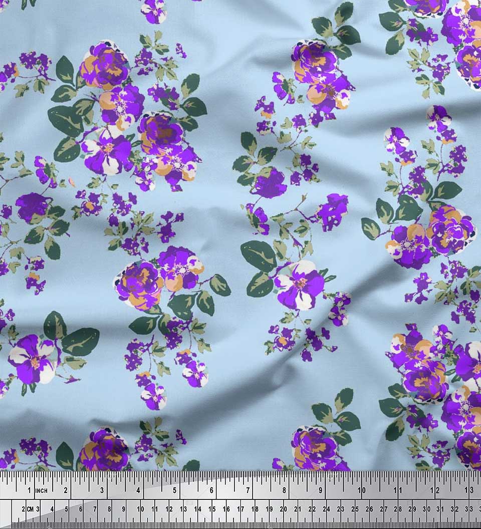 Soimoi tela impresión de punto & Floral artístico Medidor De Tela De Costura-AR-731I 