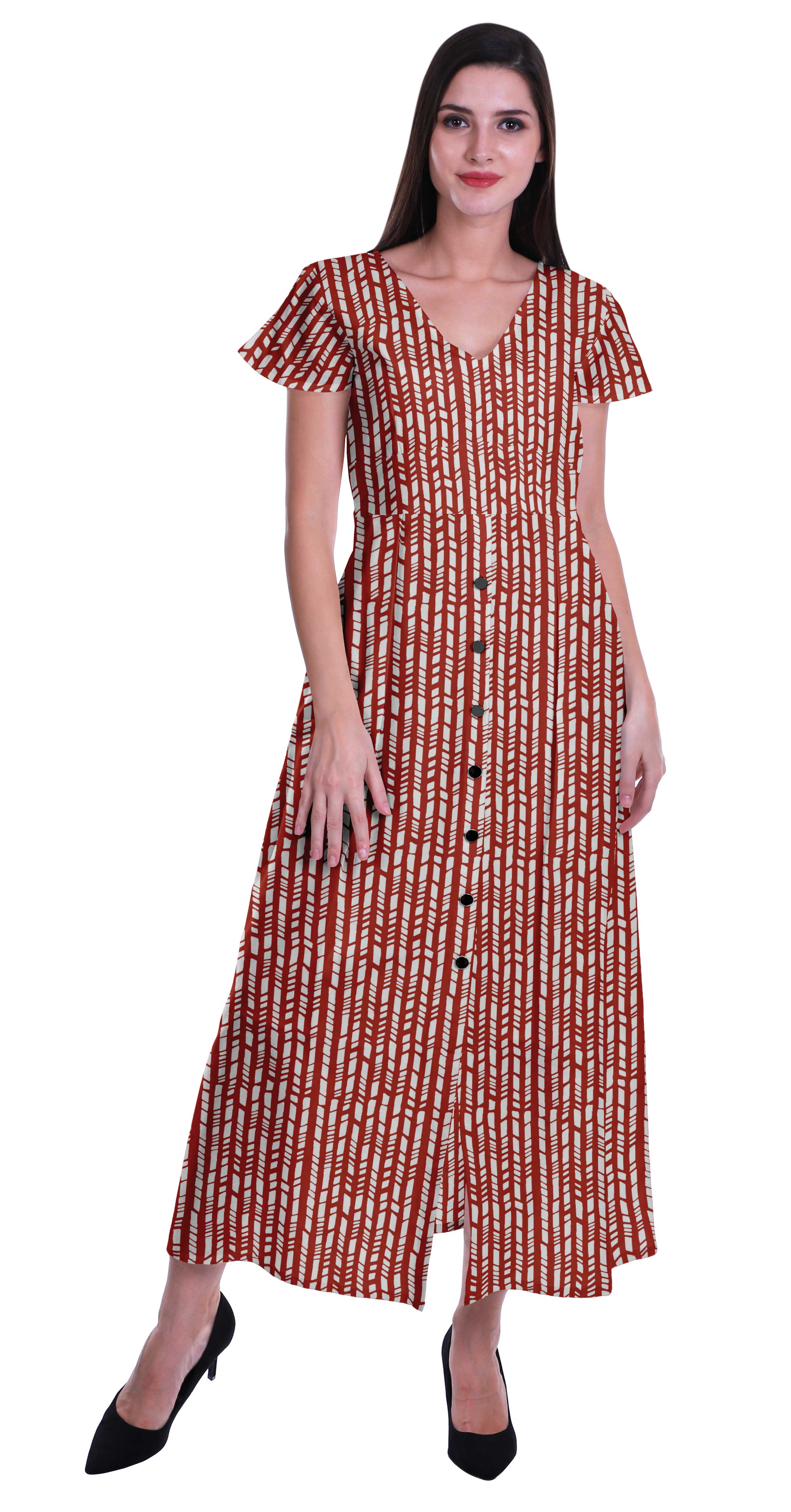 MOOMAYA LONG MAXI Dress For Womens Short Sleeve Formal/Casual Dress-aHX