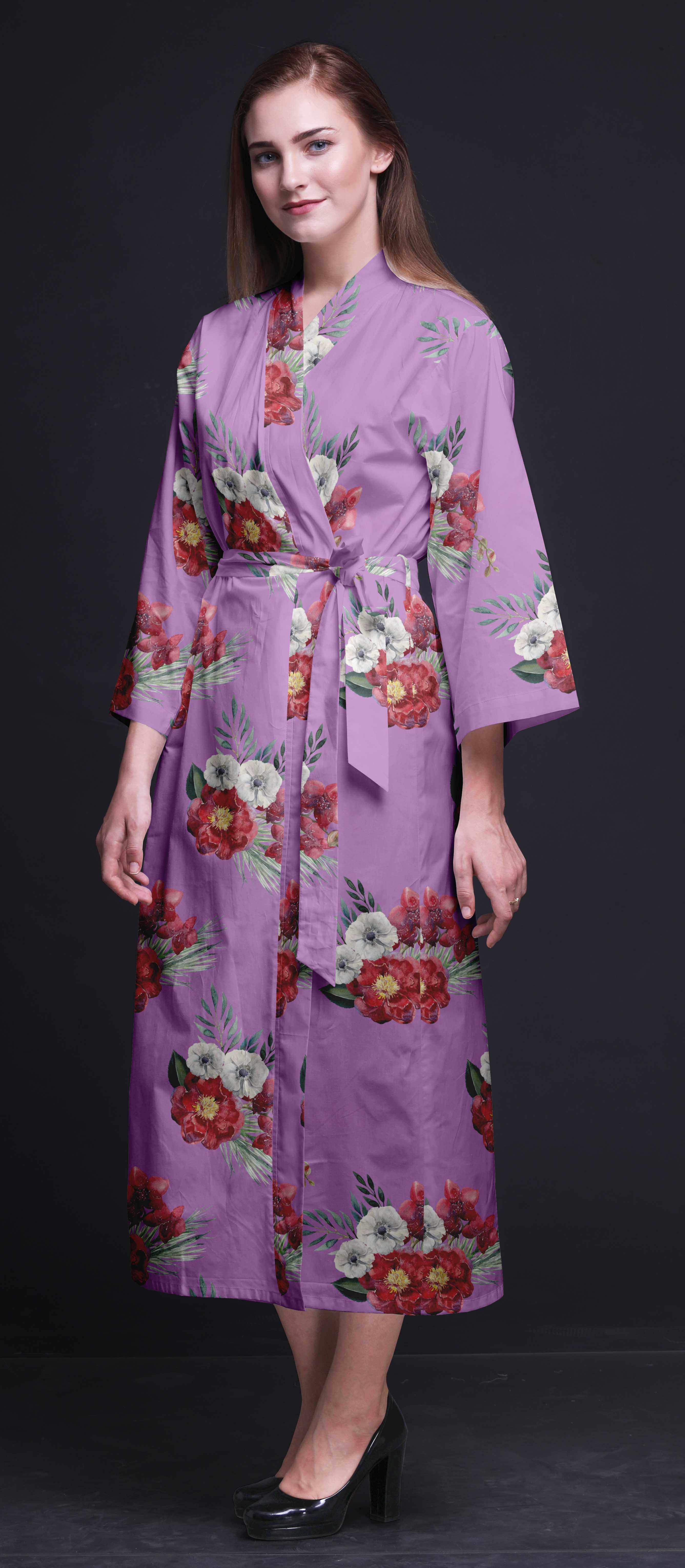 brown cotton robe