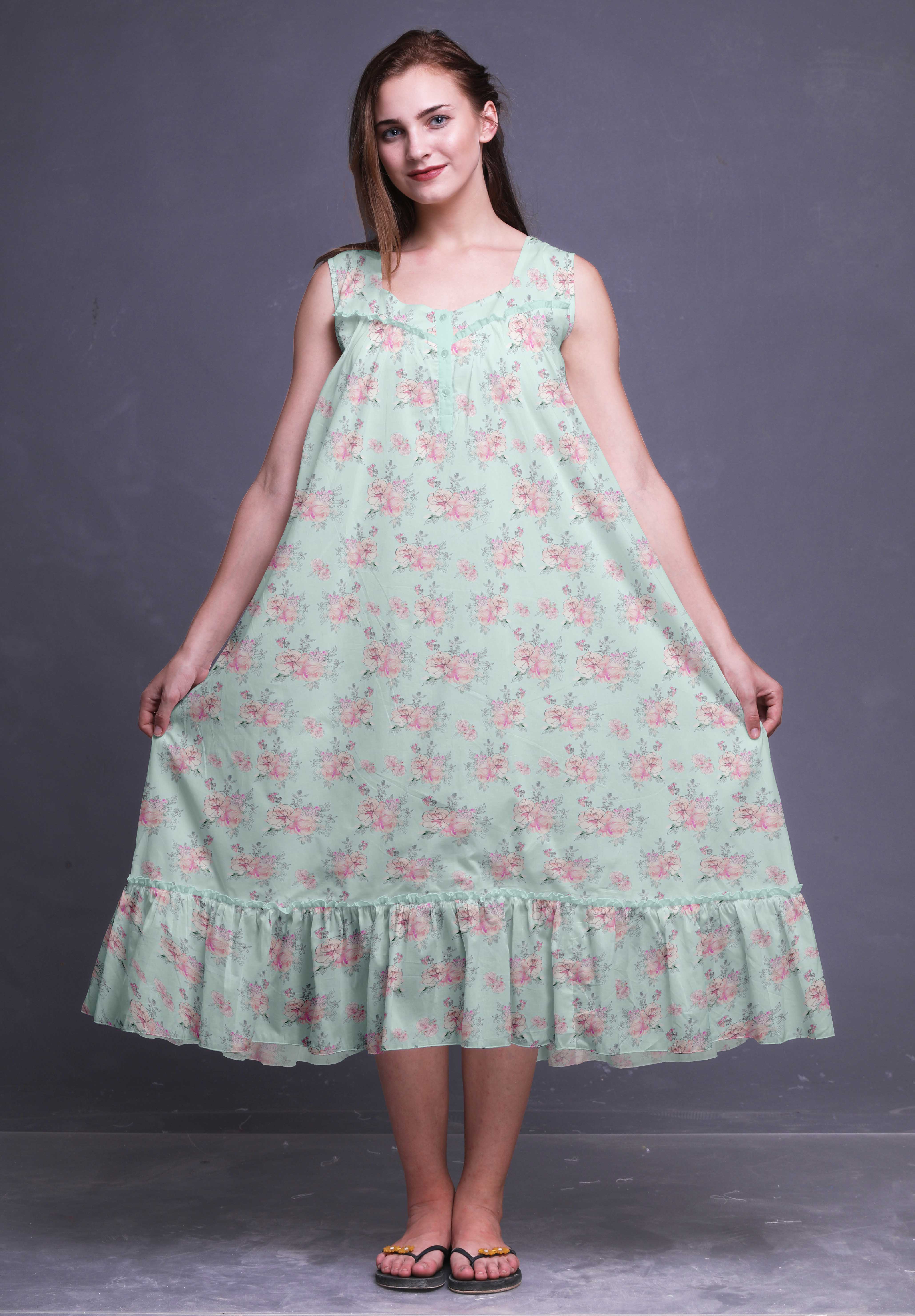 mid calf length night dress