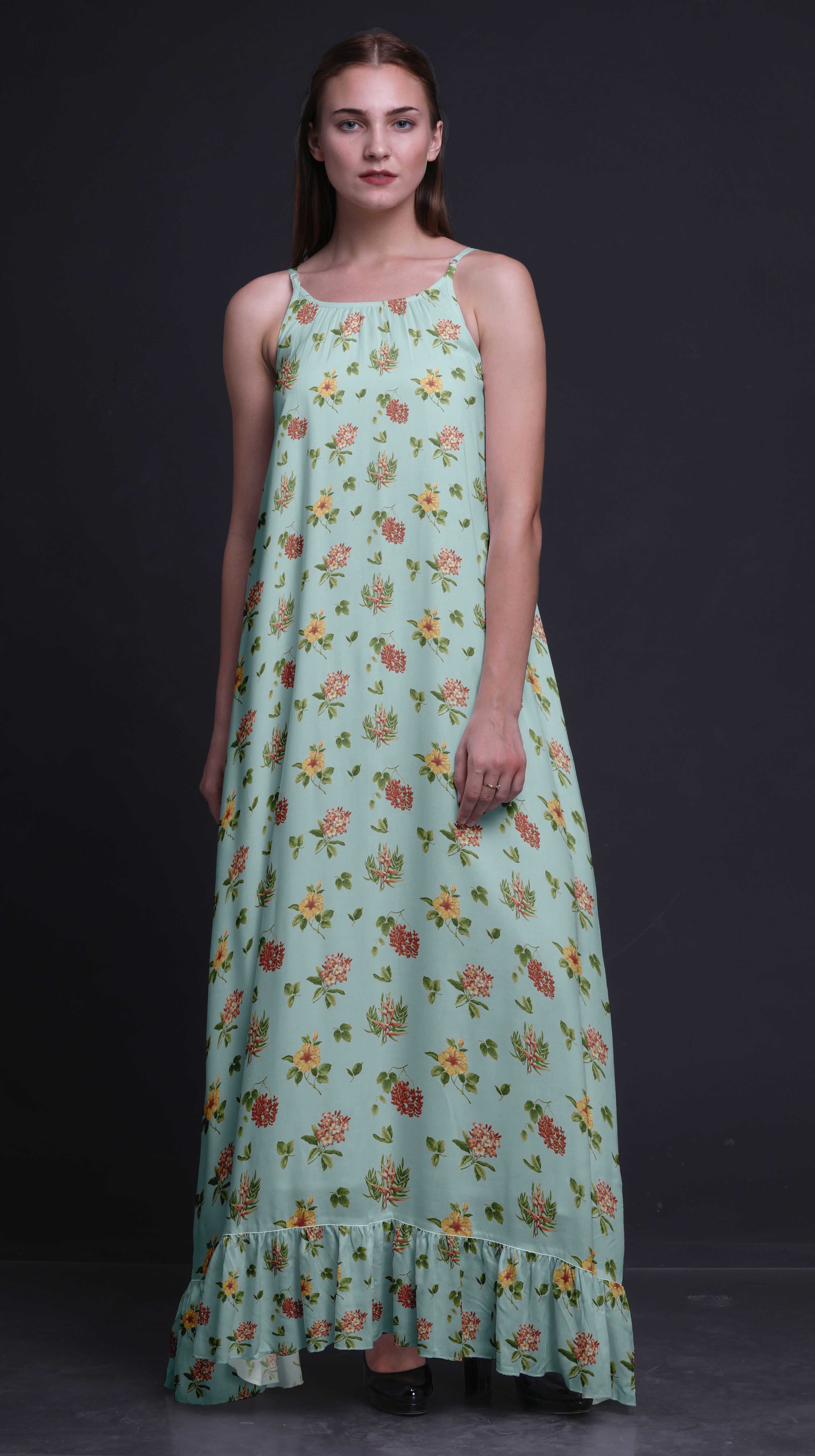 long nightgowns with spaghetti straps