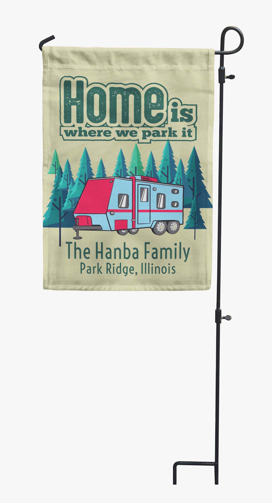 Printtoo Camping Flags For Campers Personalized Double Sided Flag-CR-PRCM32B 
