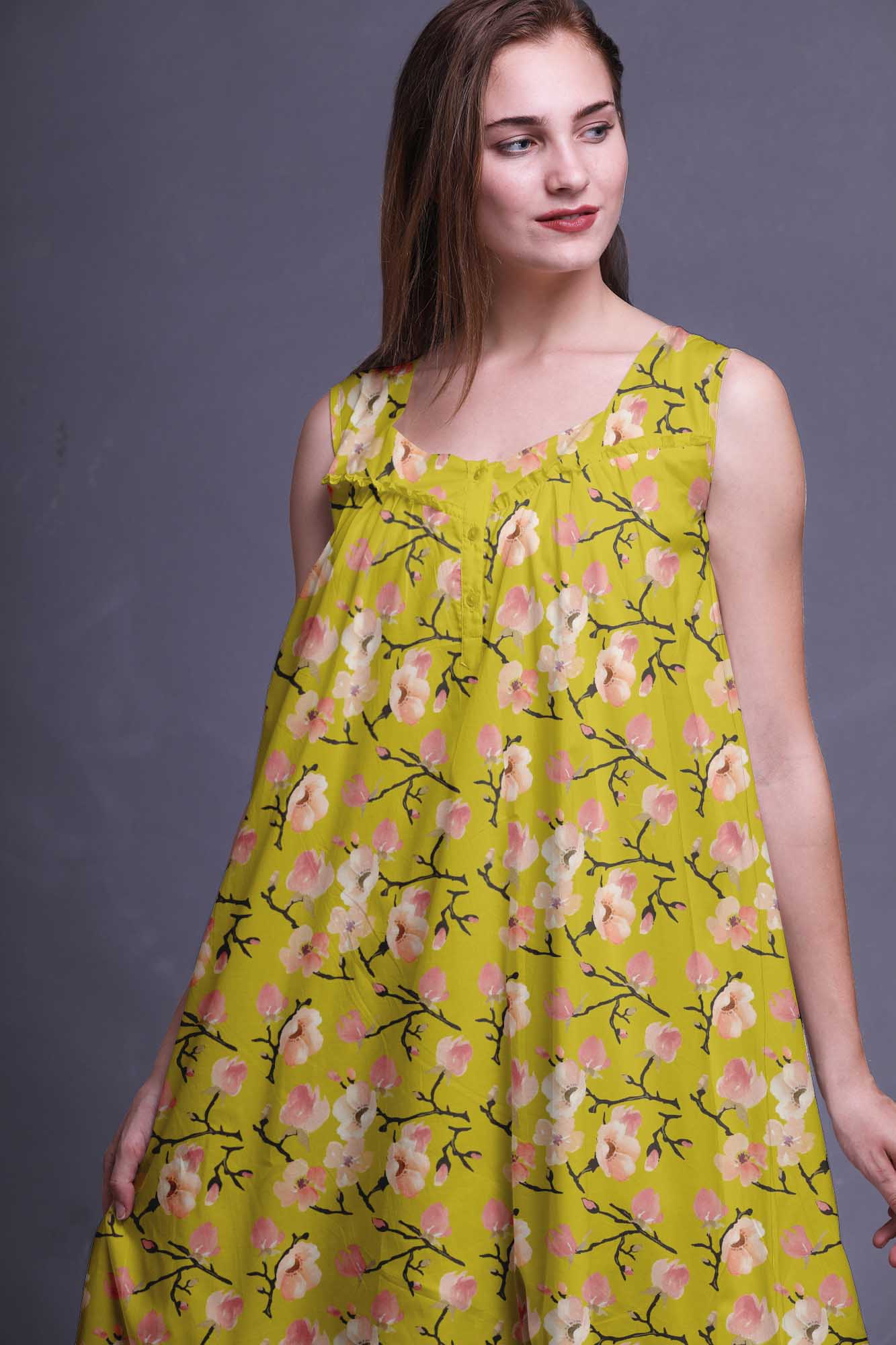 sleeveless cotton night gowns
