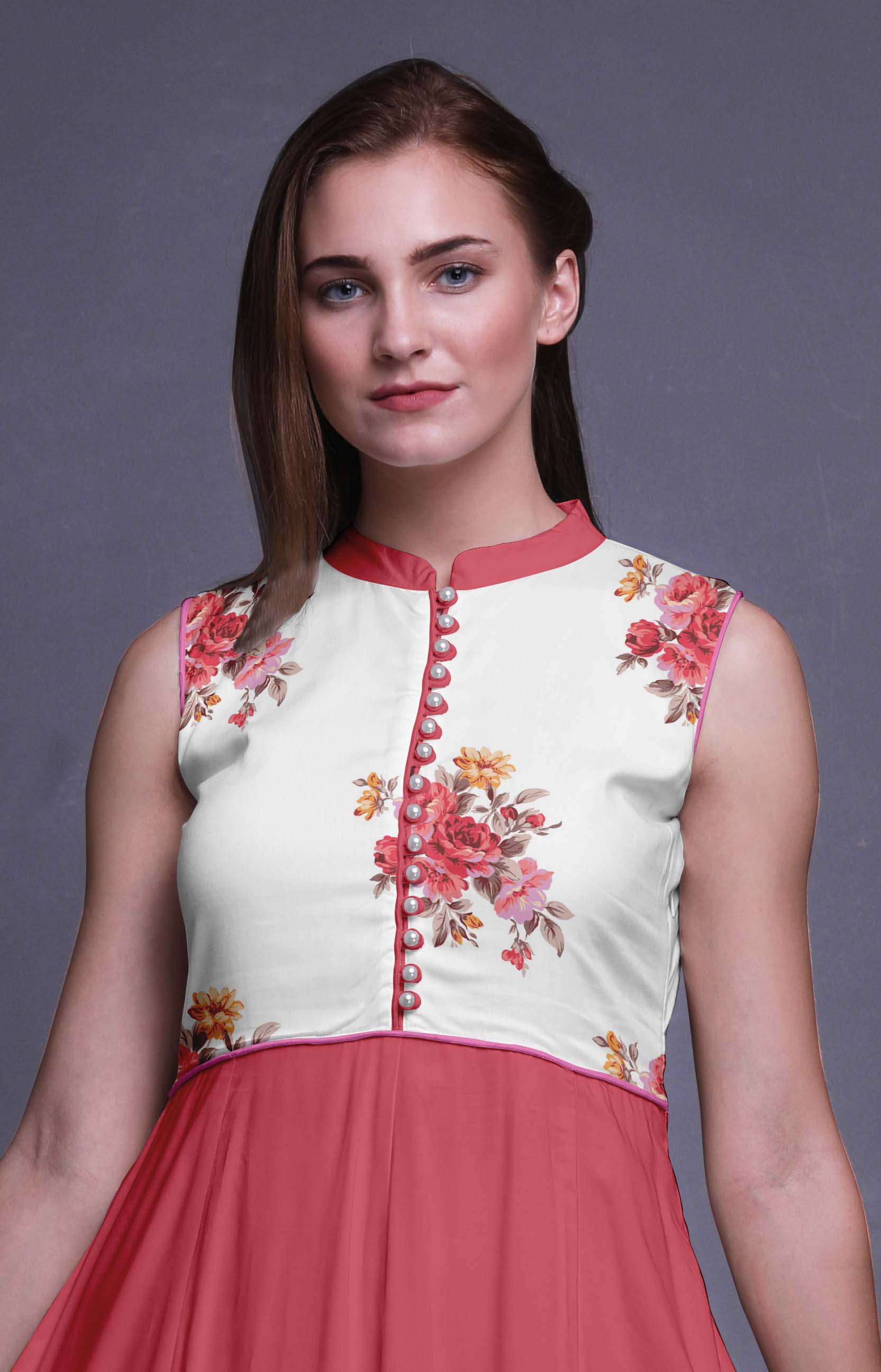 frock collar kurti