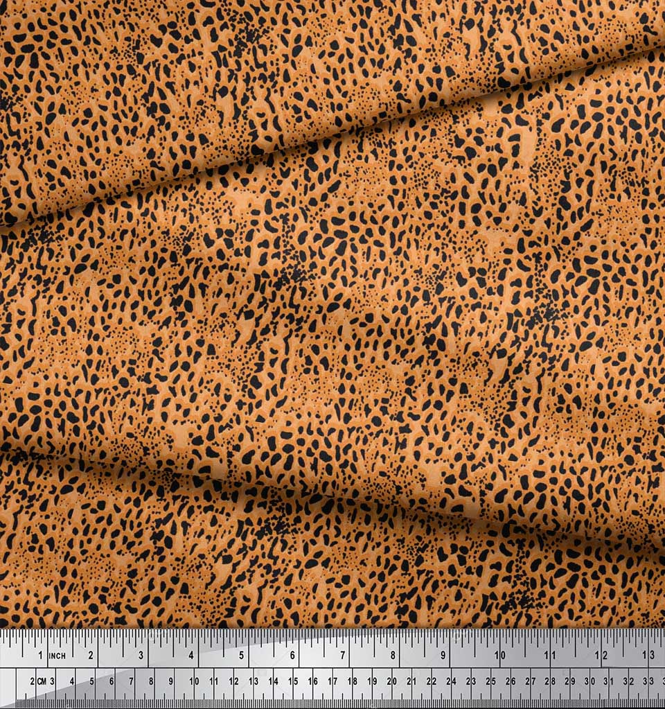 Soimoi Fabric Leopard Animal Skin Print Sewing Fabric BTY - AS-82C