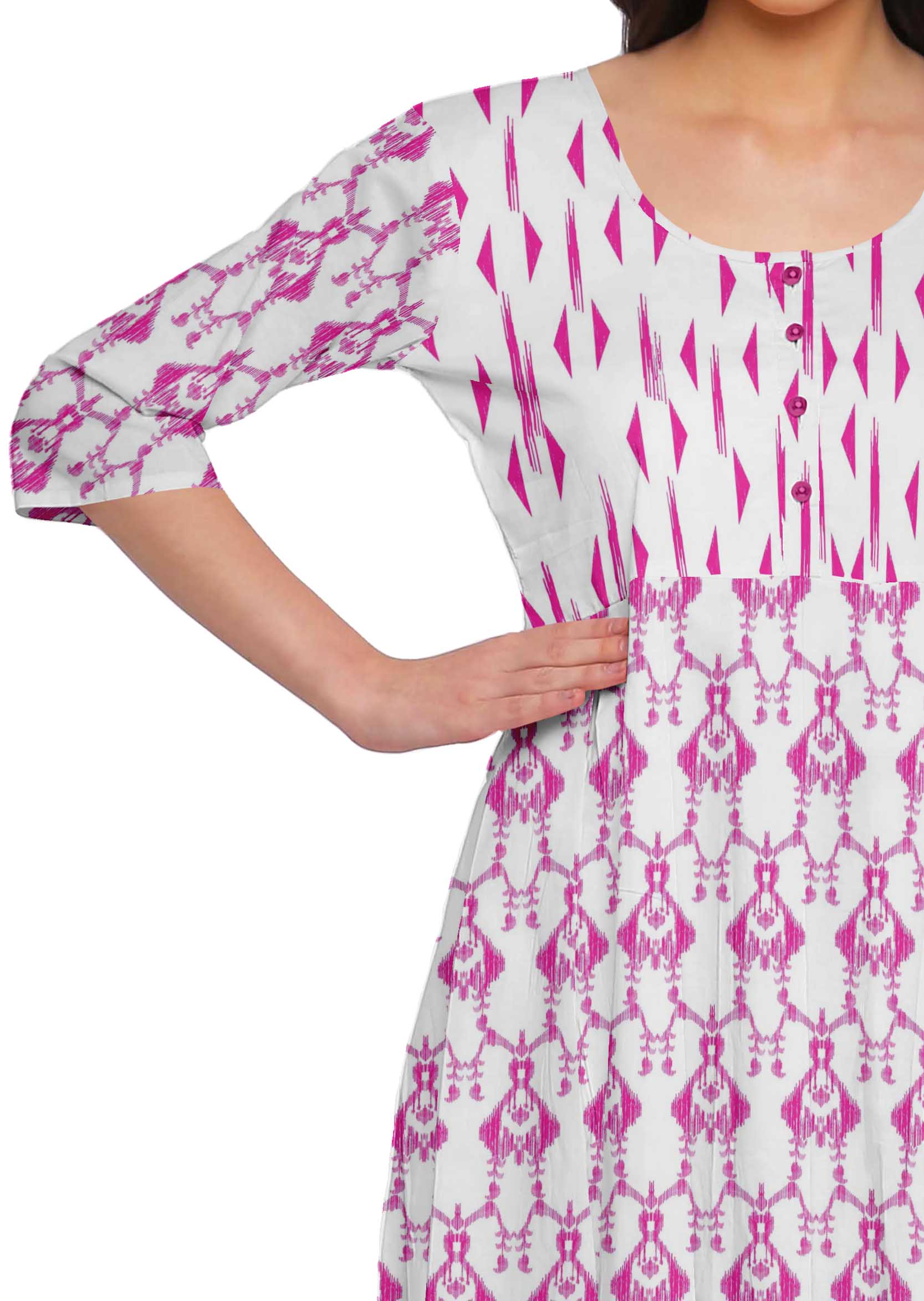 Moomaya Printed Kurta Long Tunic Tops Women Summer Wear LadiesÂ Kurti Mxo Ebay 8018