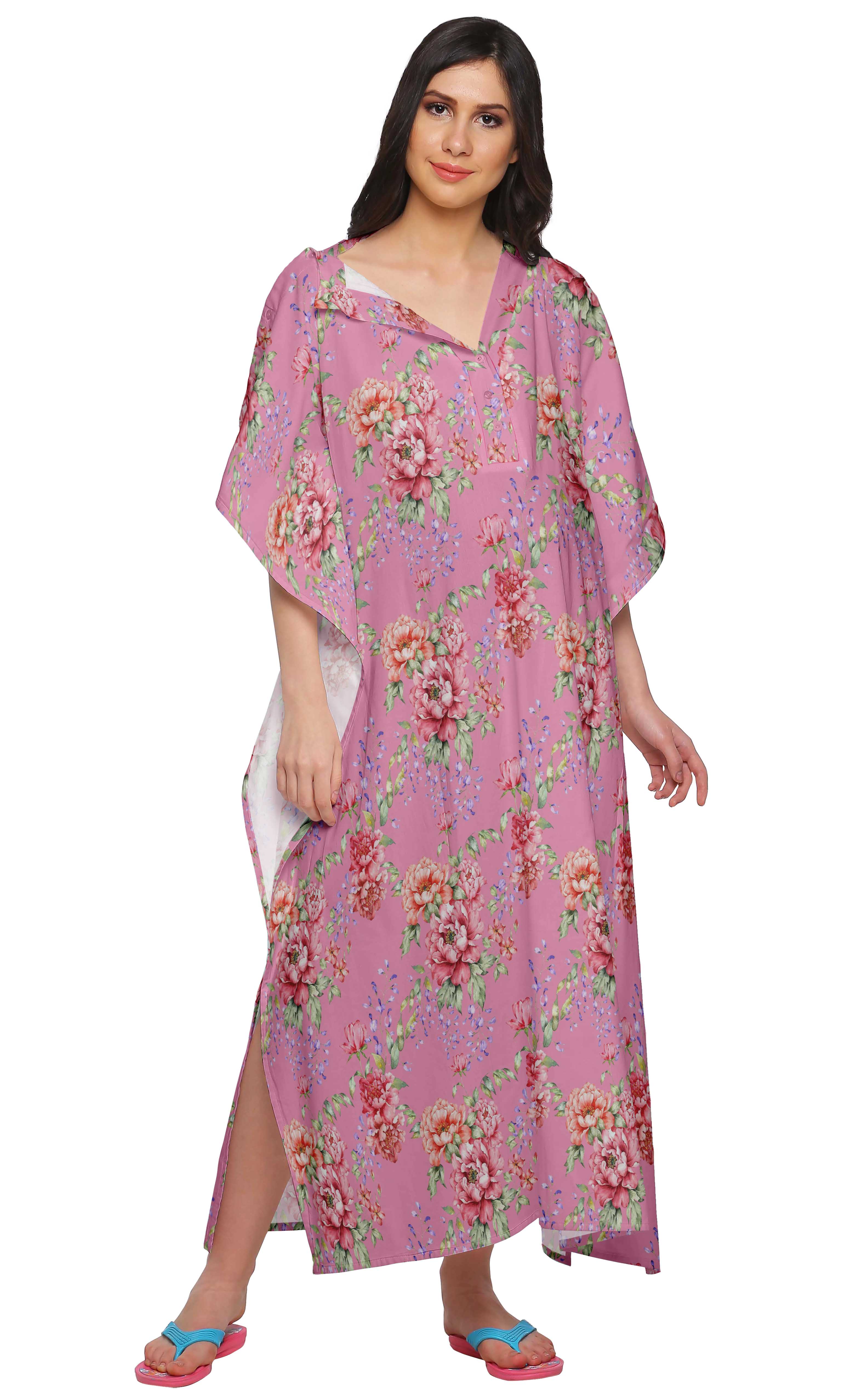 cotton maternity maxi dress