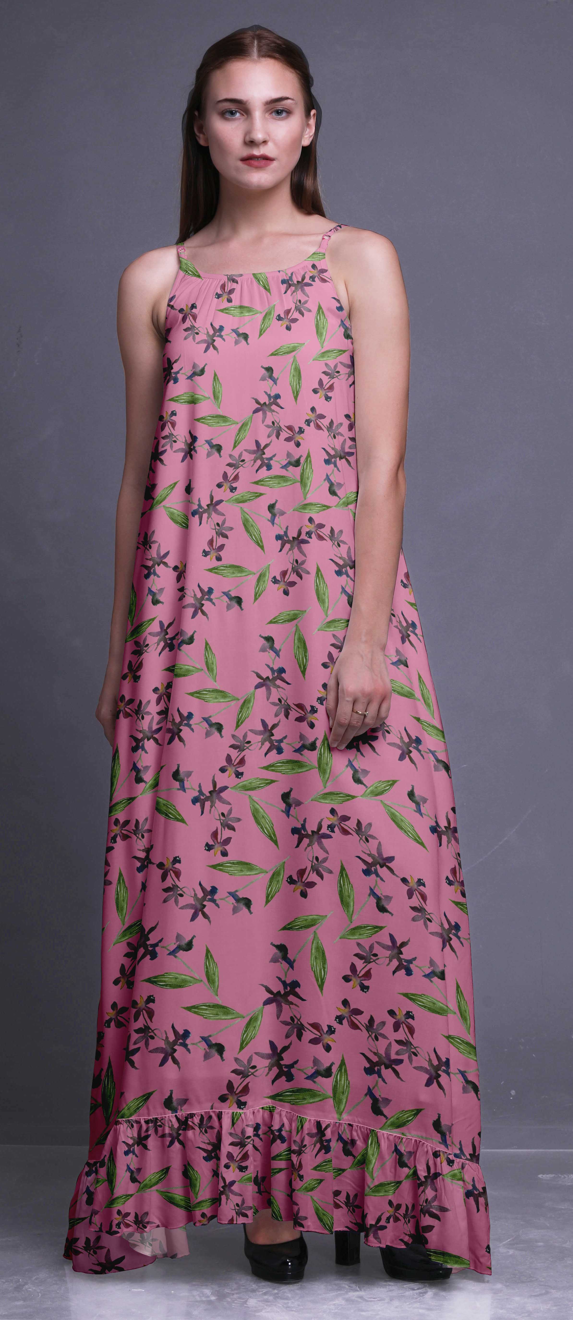 spaghetti strap long nightgown