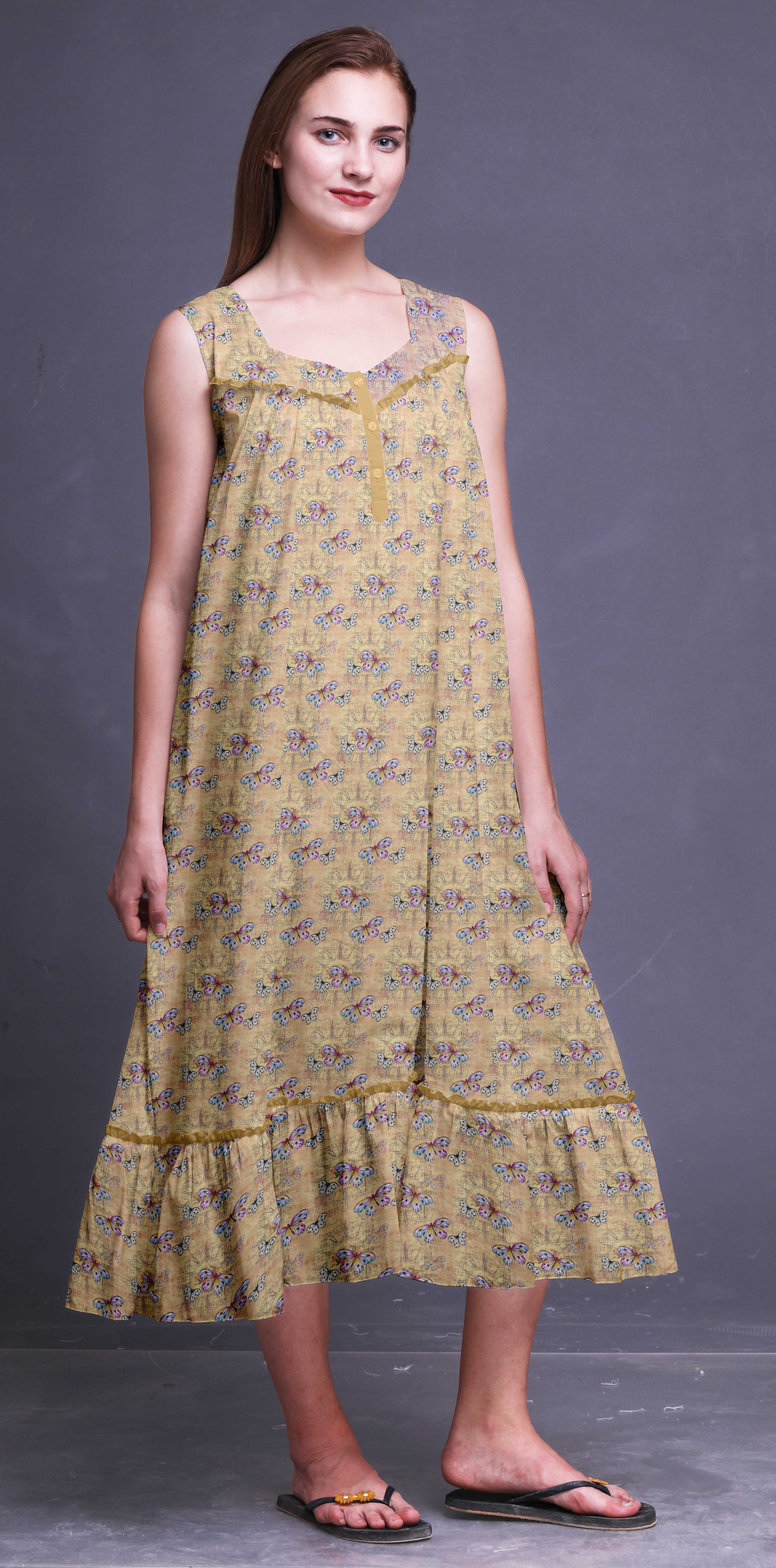 sleeveless cotton night gowns