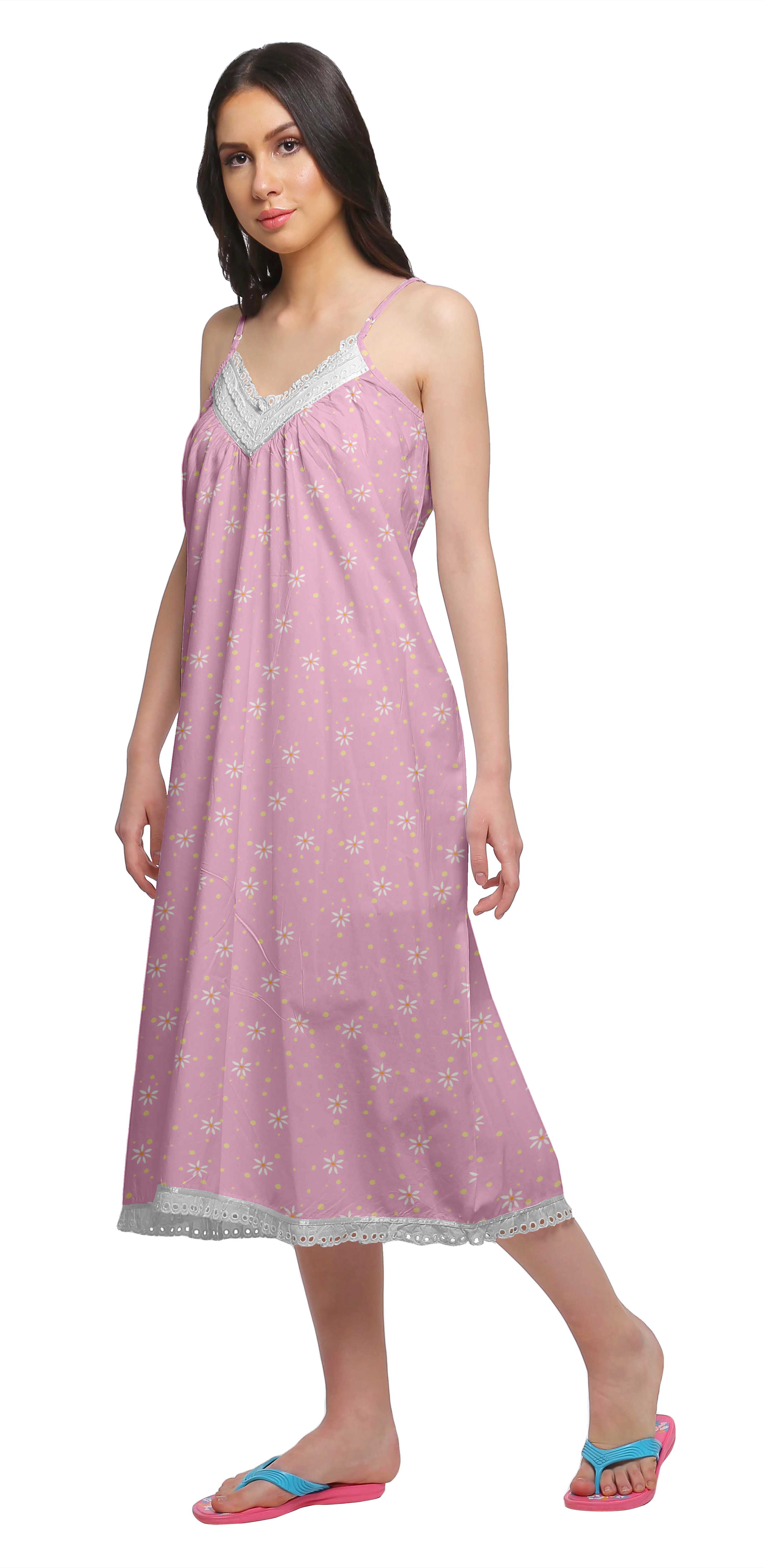 cotton nightgown spaghetti straps
