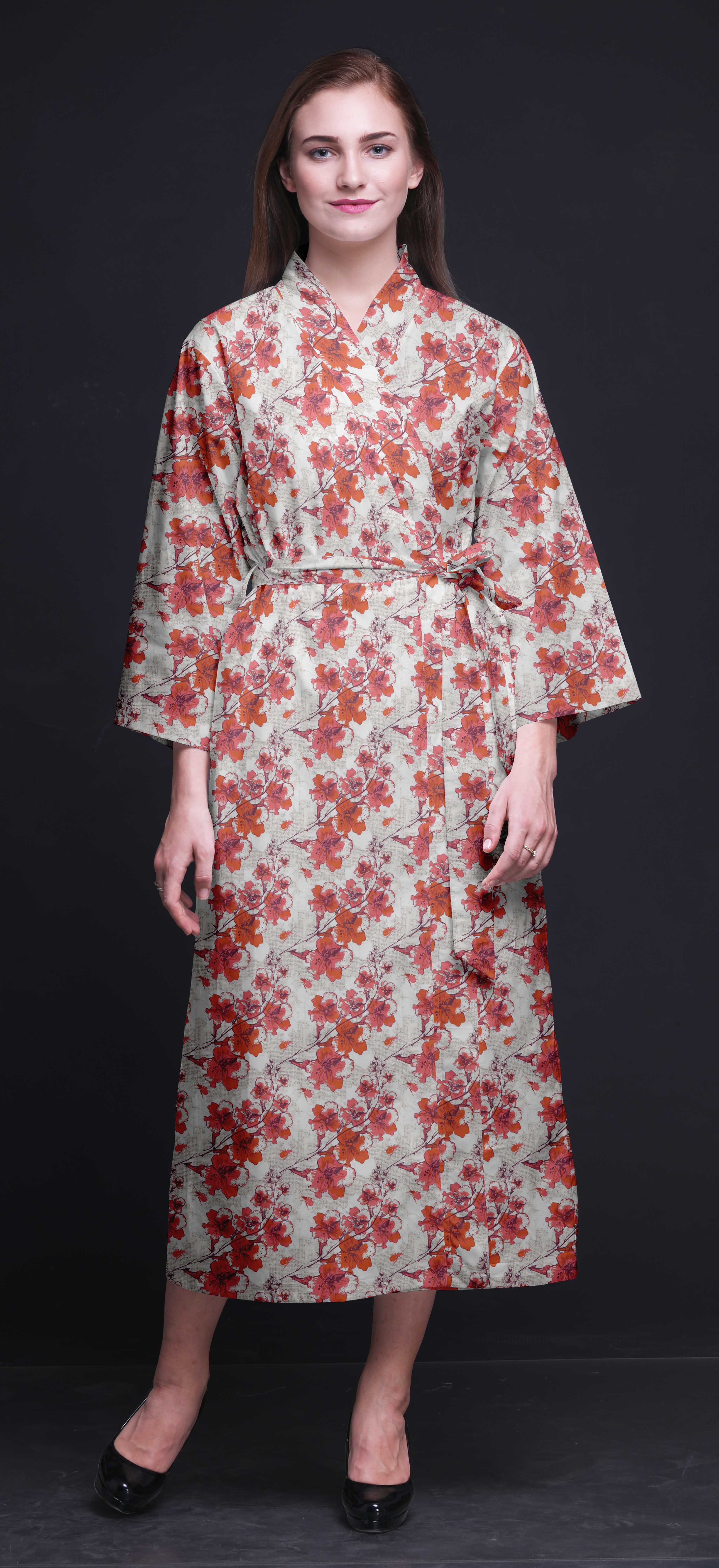 brown cotton robe