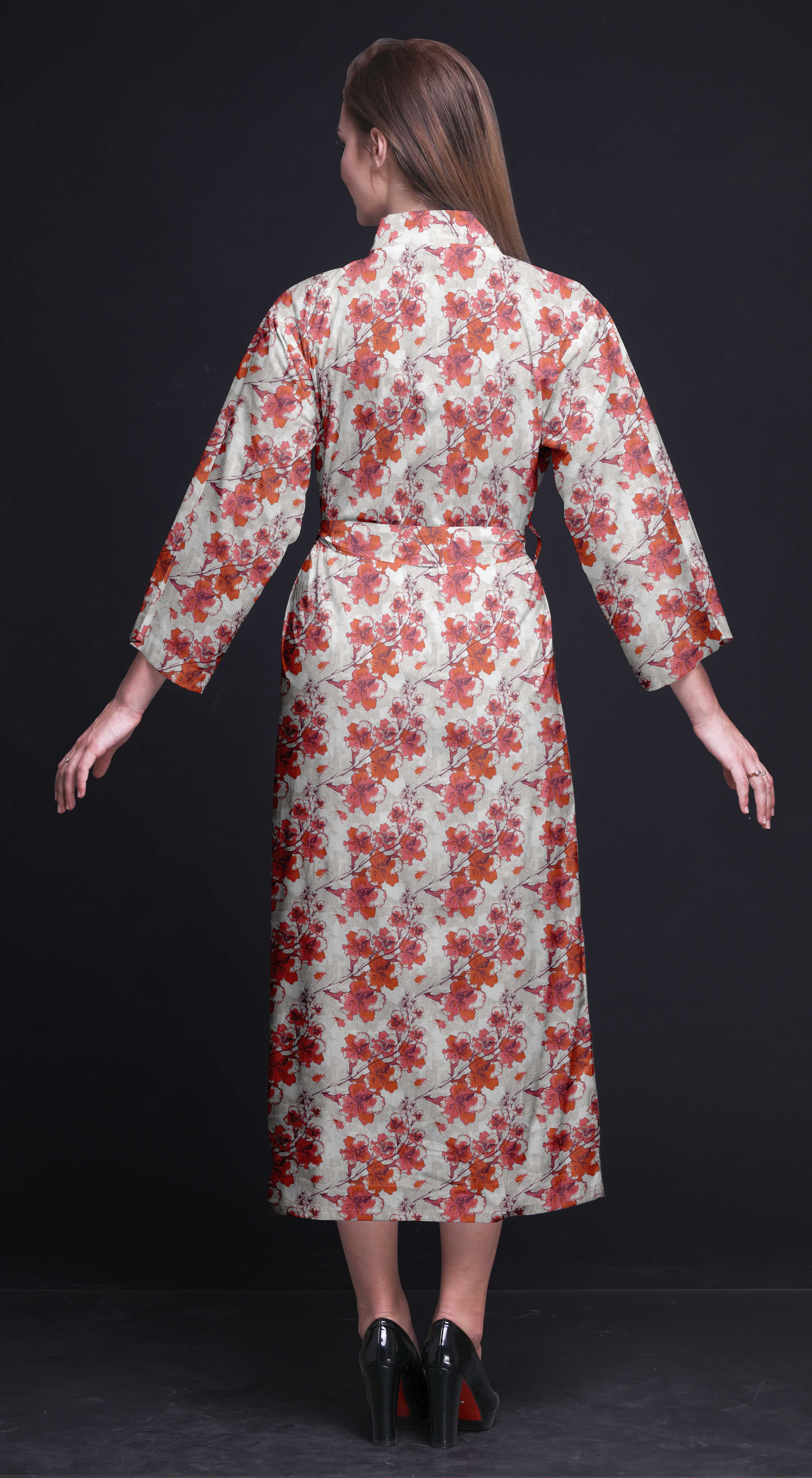 brown cotton robe
