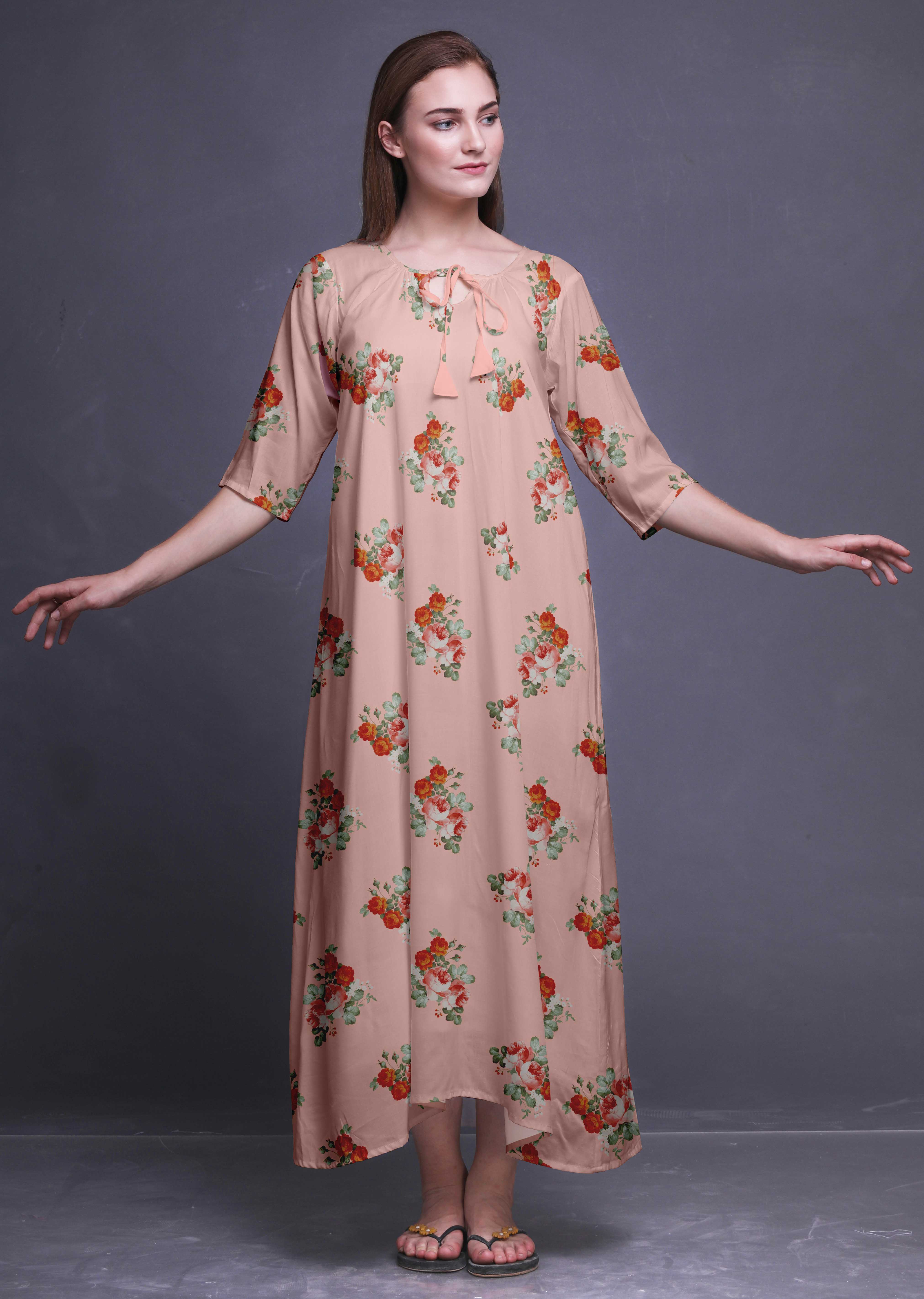 maxi nightgown with sleeves