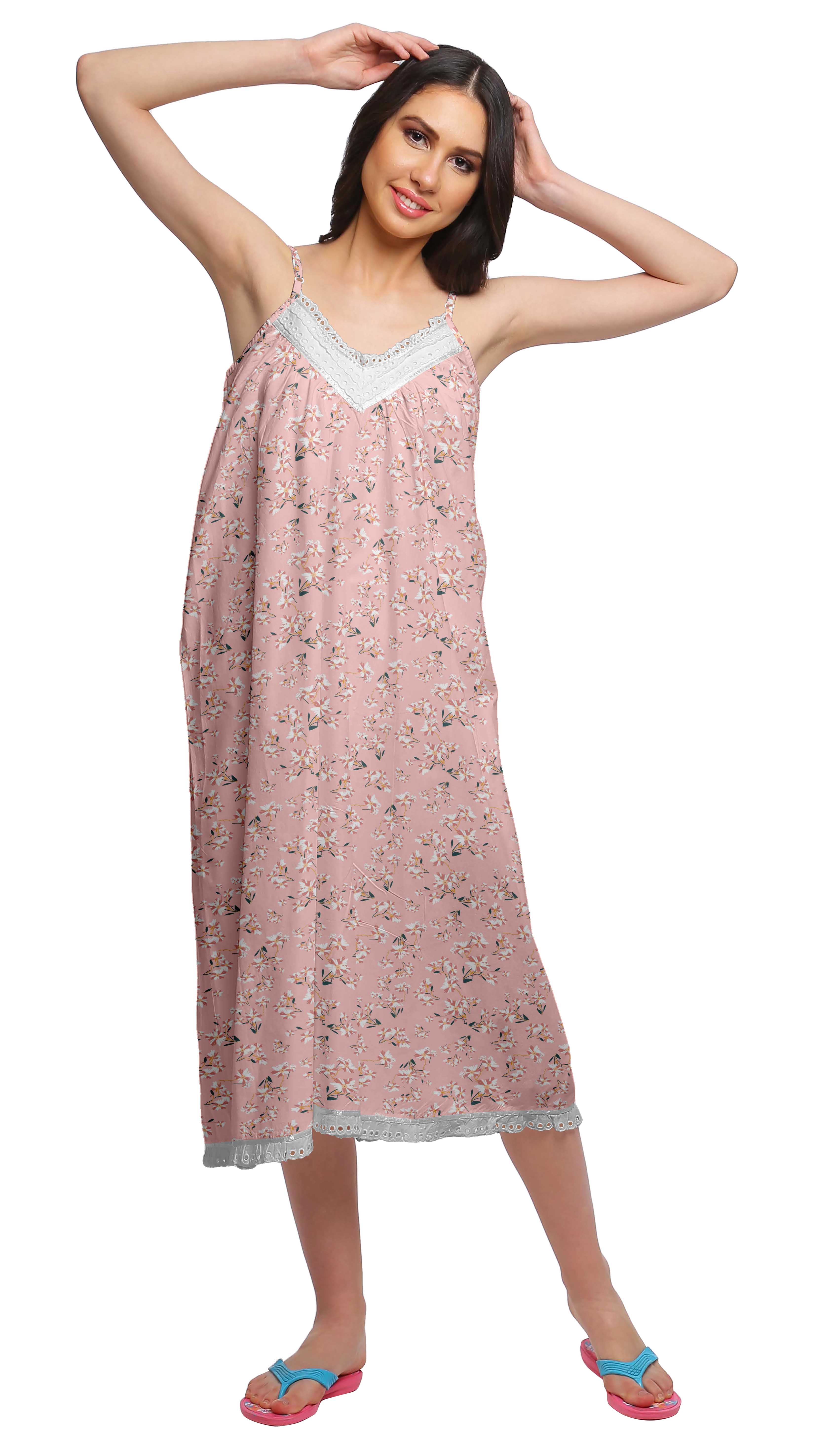 cotton nightgown spaghetti straps