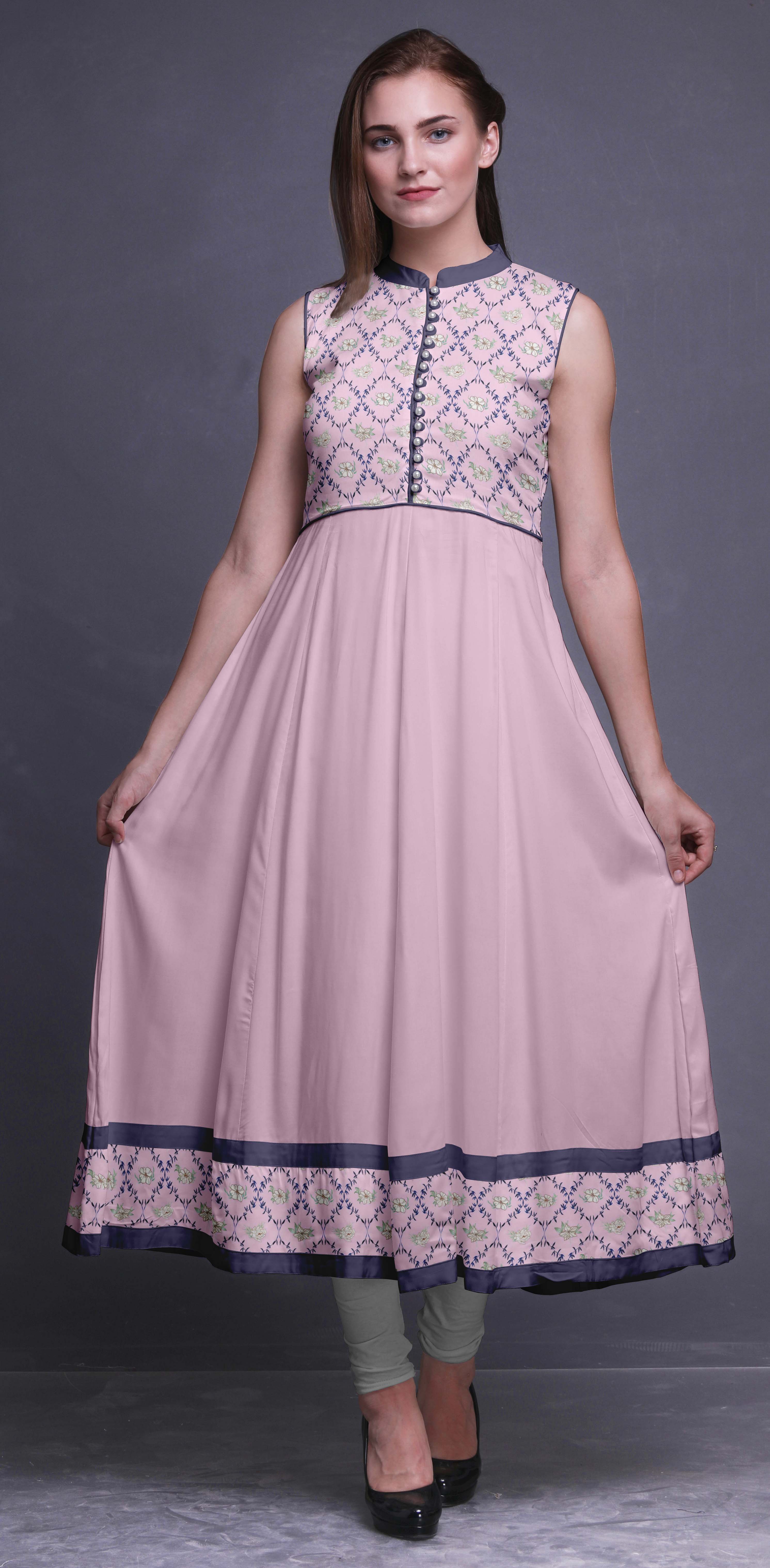 frock collar kurti