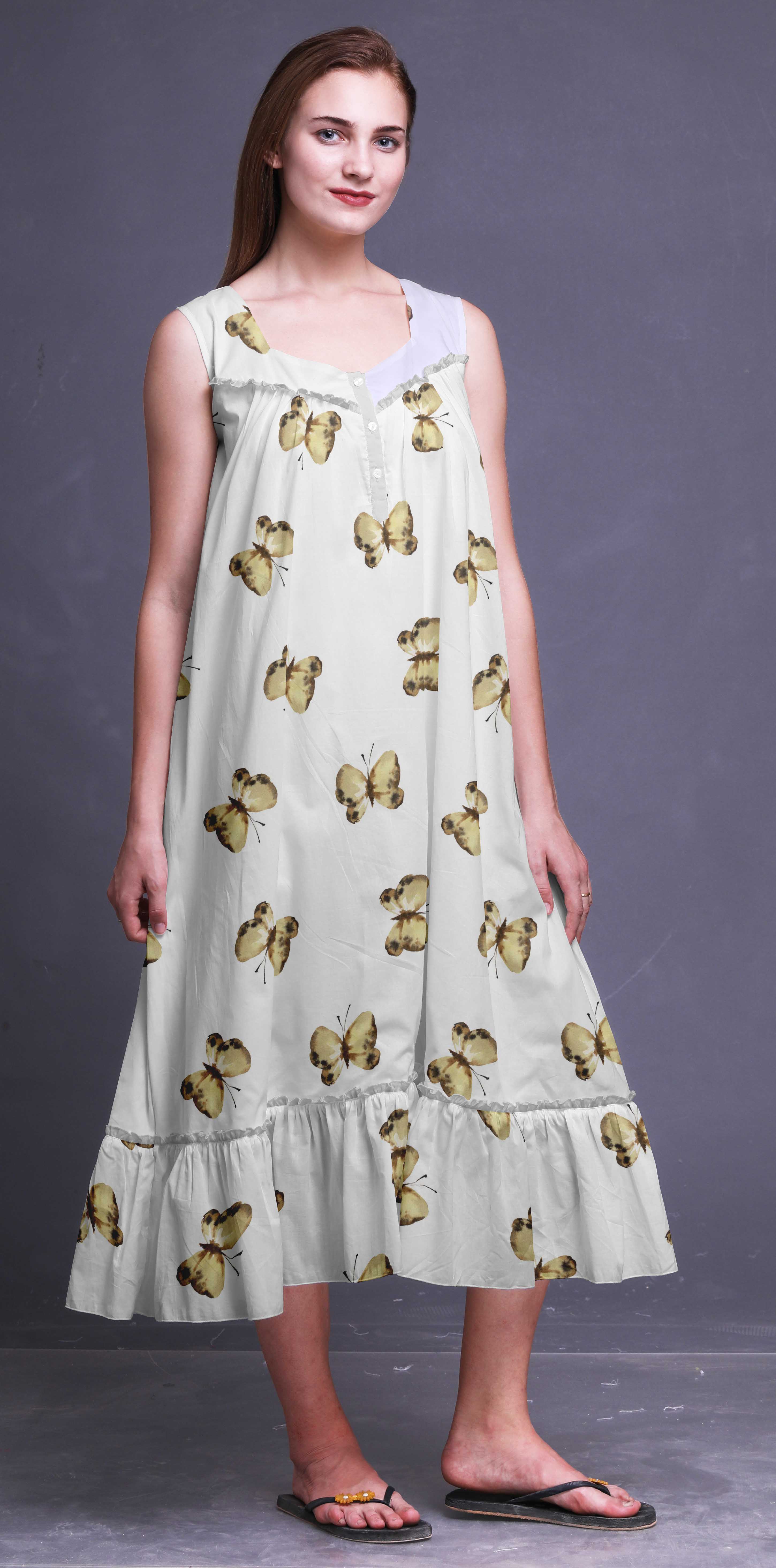 sleeveless cotton night gowns