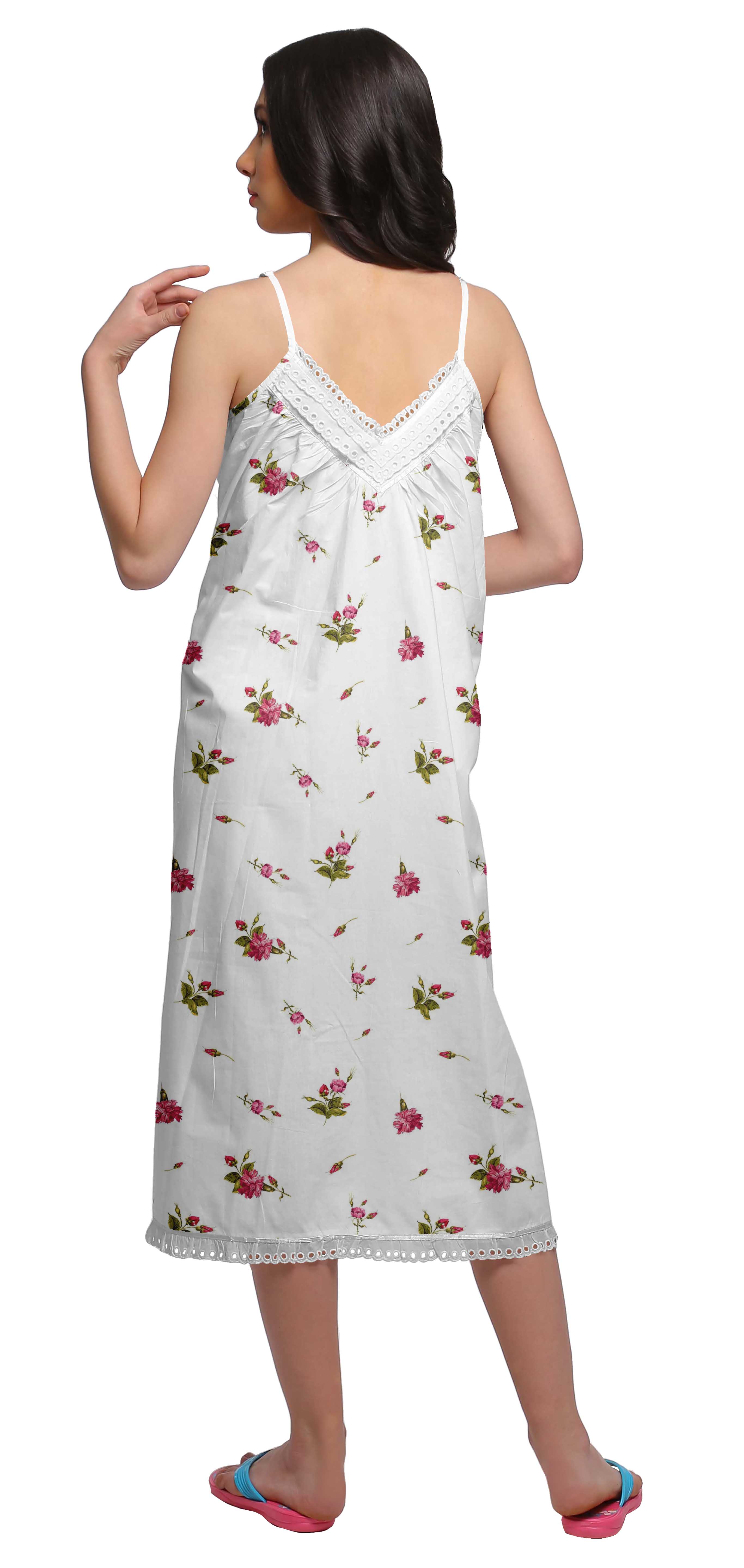 cotton nightgown spaghetti straps
