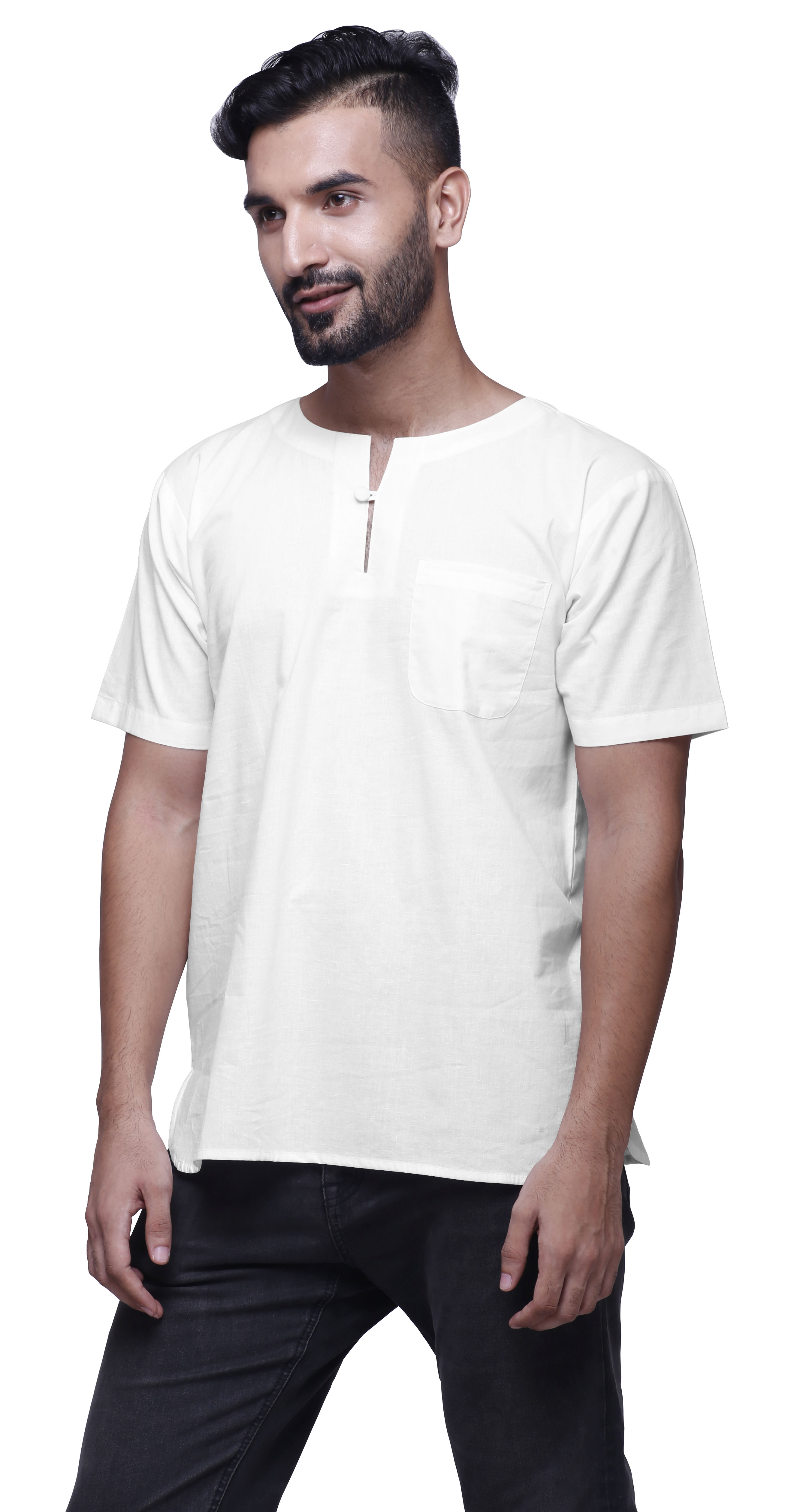 Short sleeve kurta mens clearance