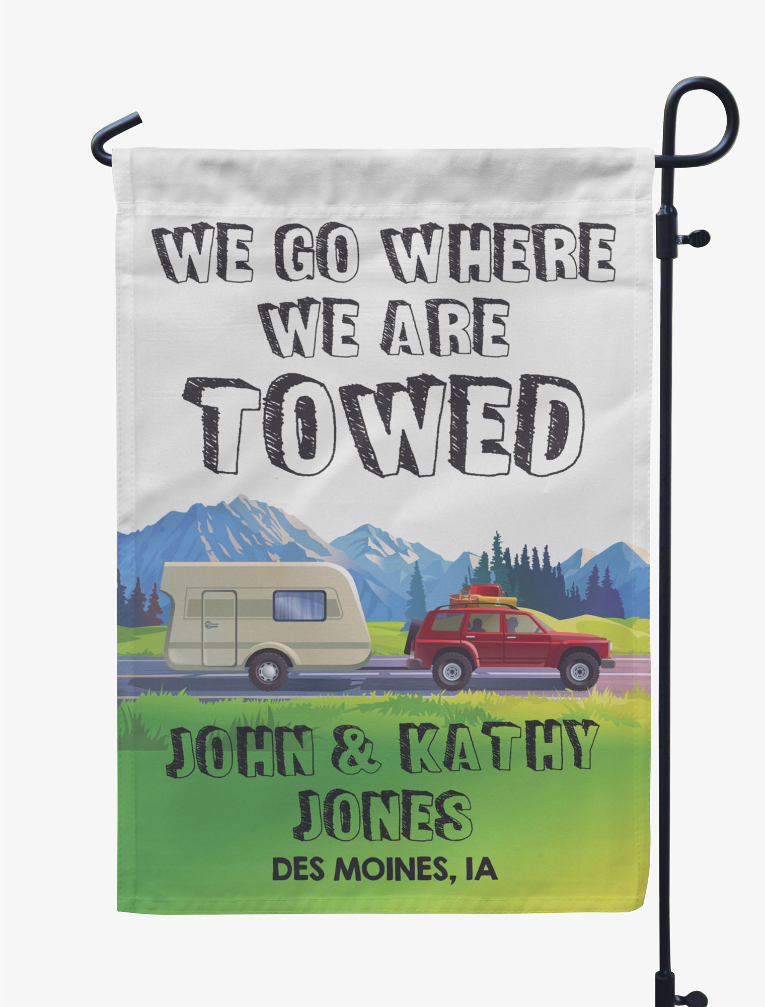 Printtoo Camping Flags For Campers Personalized Double Sided Flag-CR-PRCM32B