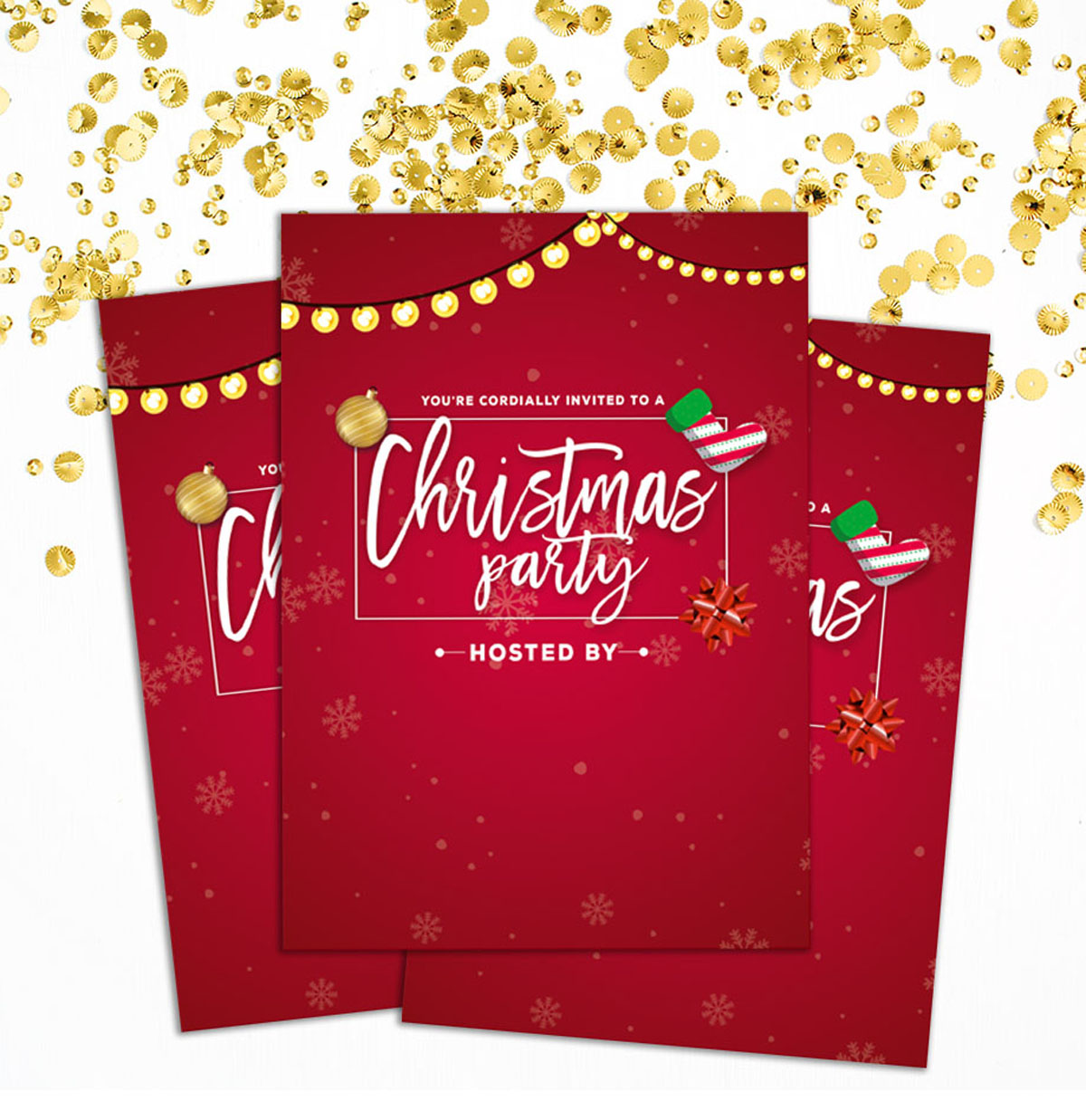 Christmas Invitation Card 28 Pcs Fill or Write Invites Party Supplies