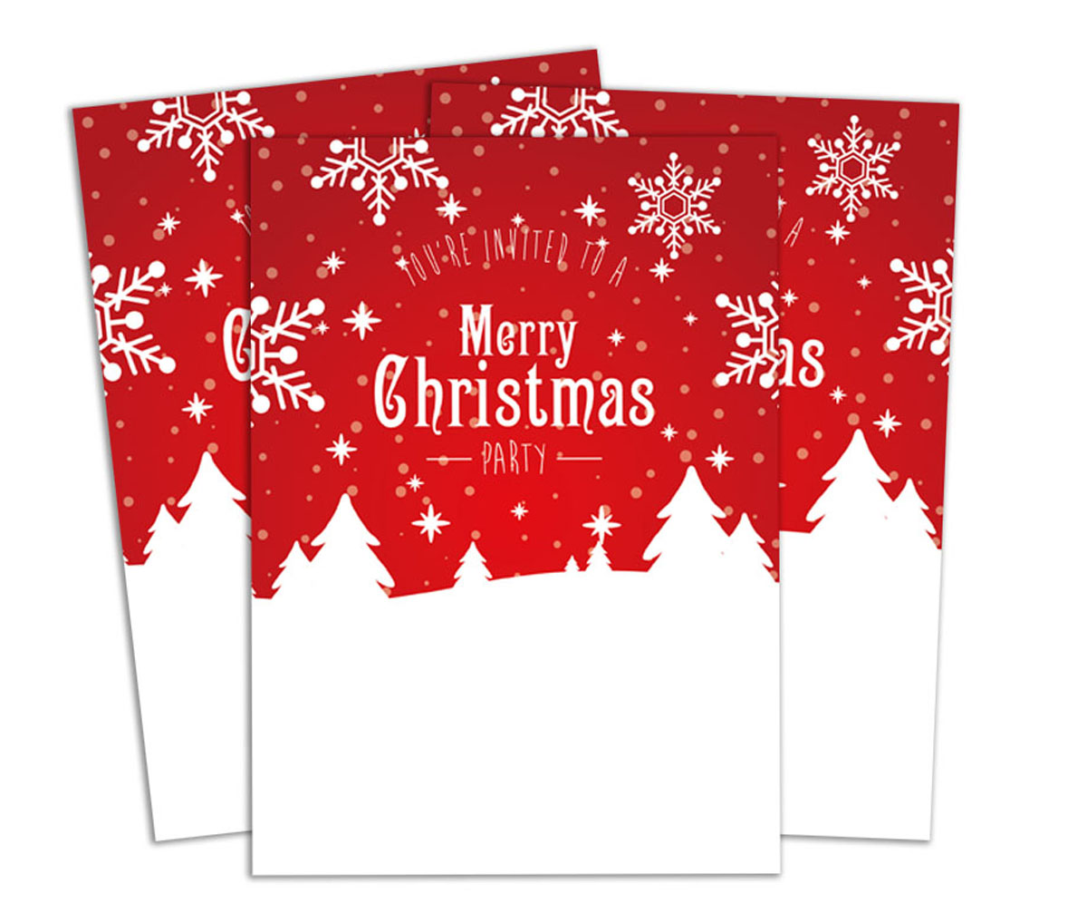 Christmas Invitation Card Printable Write Blank Party Supplies 28 Pcs ...
