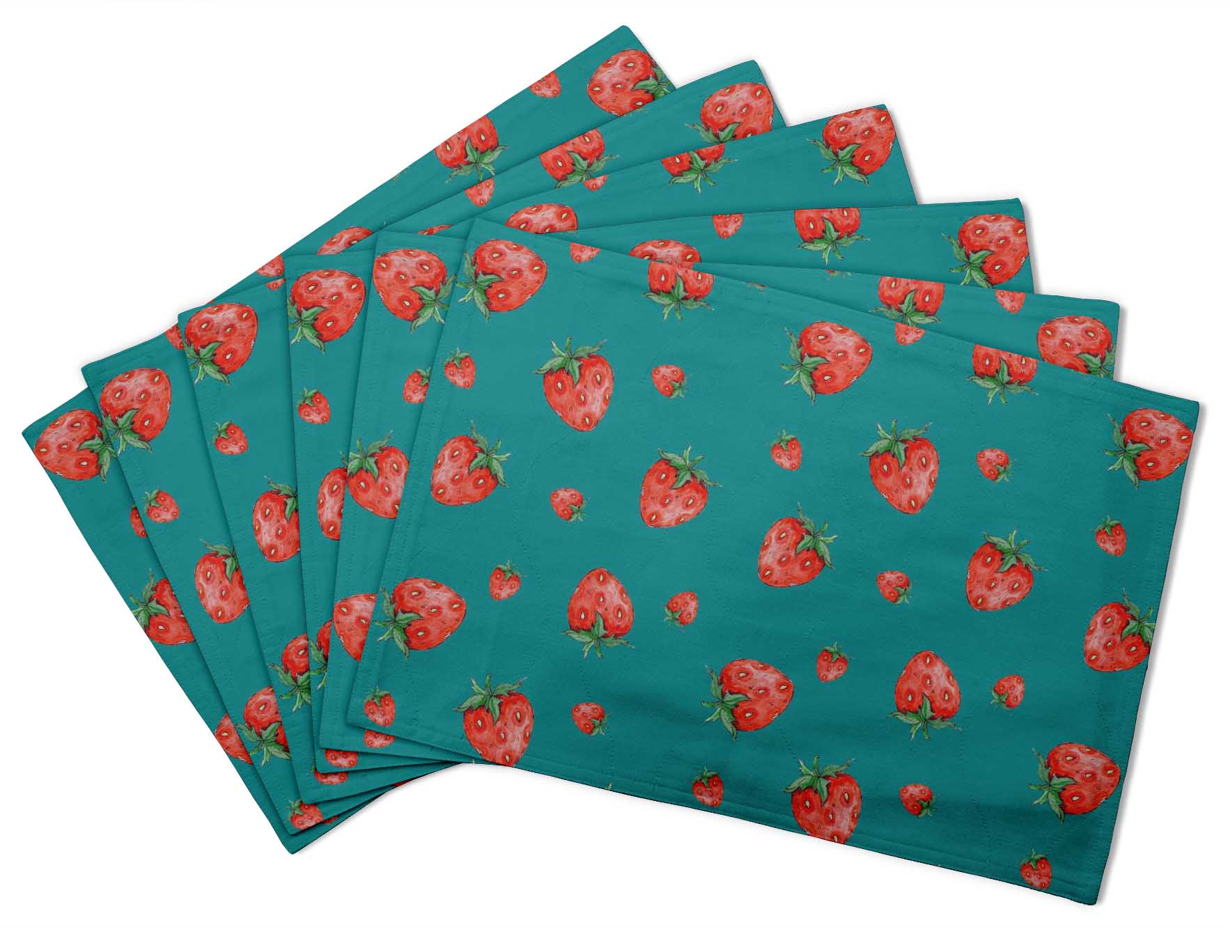 S4Sassy Fruits Printed Reversible Fabric Placemats Table Dining MatsFT502H eBay