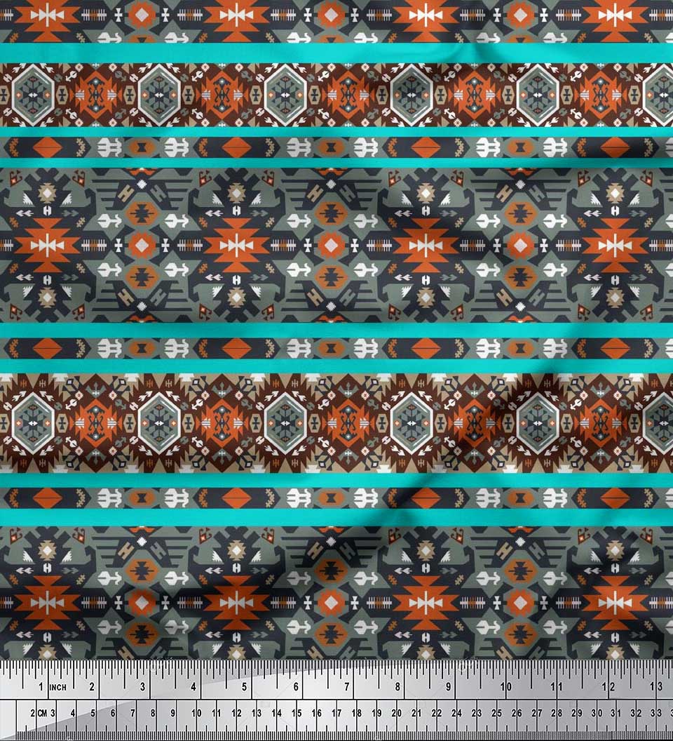 Soimoi tissu Aztèque Southwestern Imprimé Craft Fabric By The Meter-SO-520B 