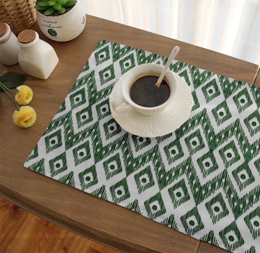 S4Sassy Ikat Printed Washable Dining Table Mats Reversible Placemat ...