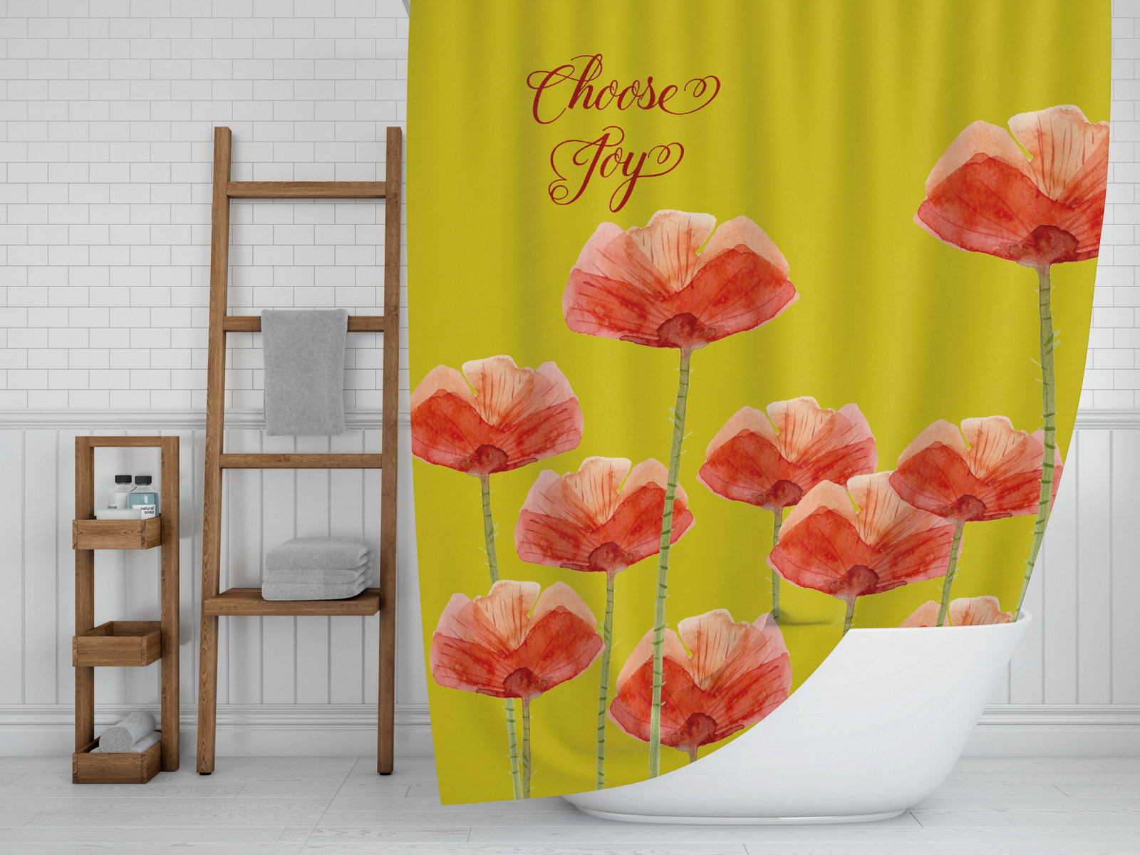 Details about   God Waterproof Bathroom Shower Curtain RollerRings Hook GD-SCTD116D 