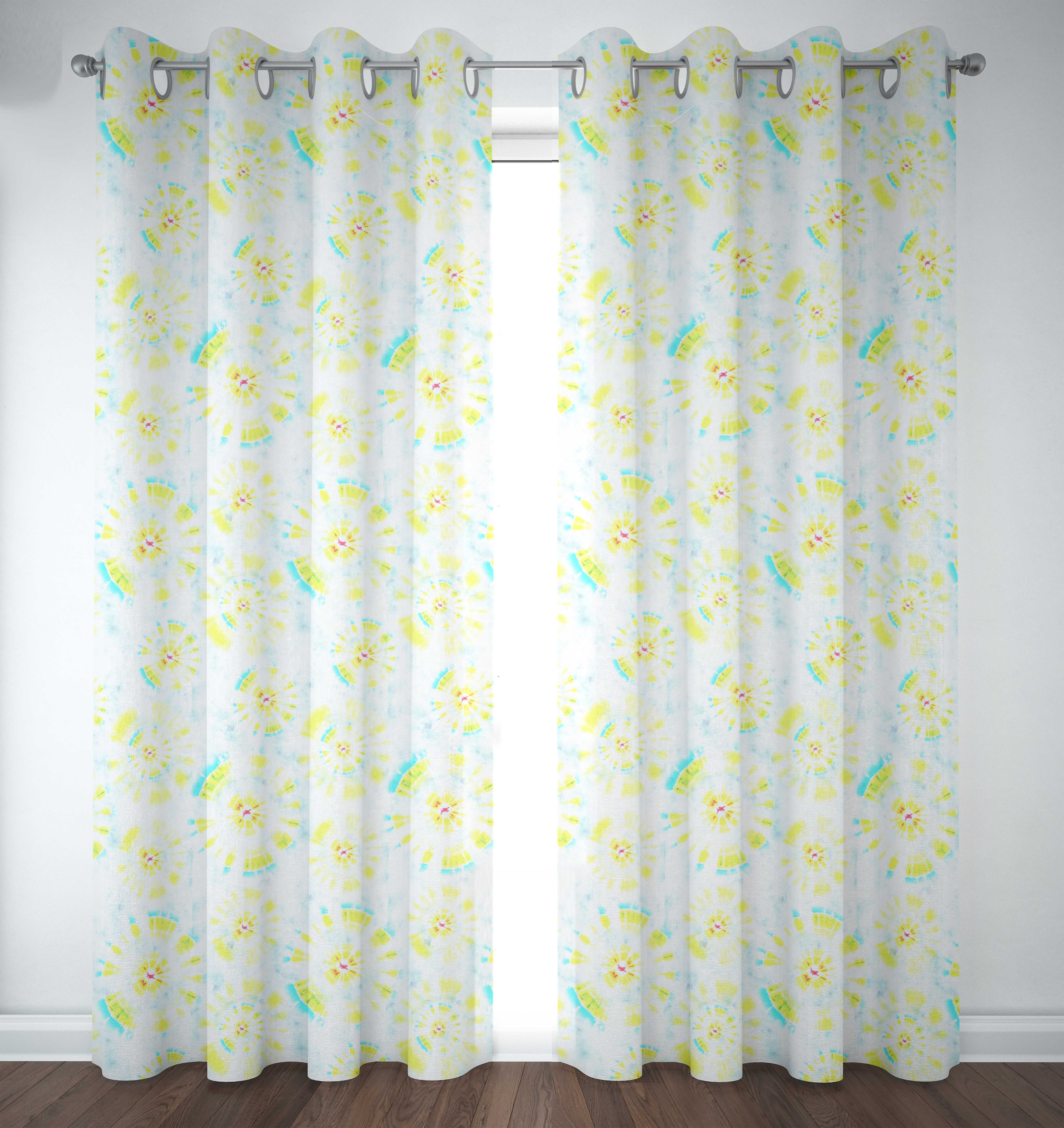 Details About S4sassy Tie Dye Bandhani Bedroom Door Treatment Eyelet Curtains Td 16a