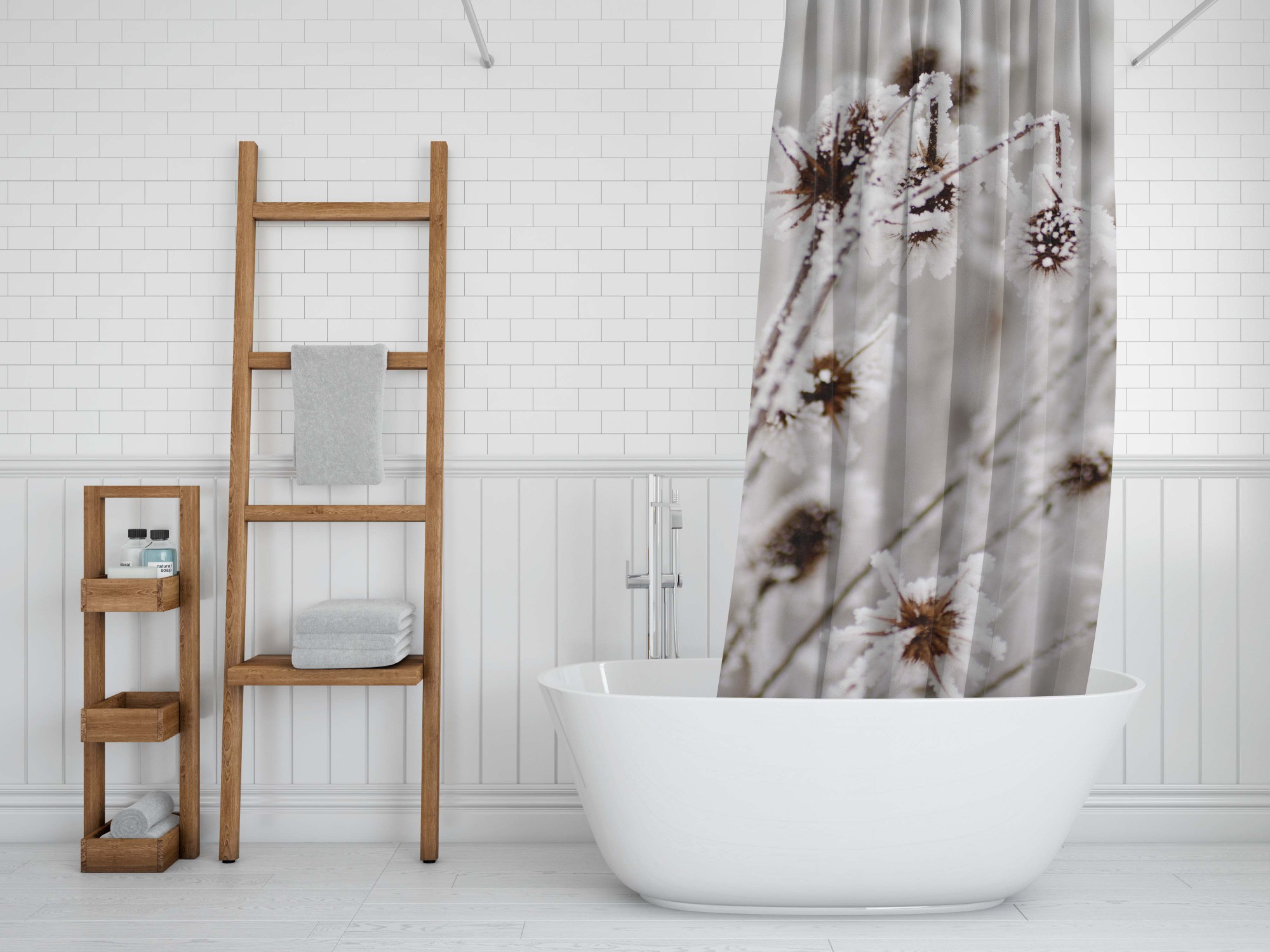 Dog Bathroom Decor Shower Waterproof Curtain Drapes Dg Scti101a